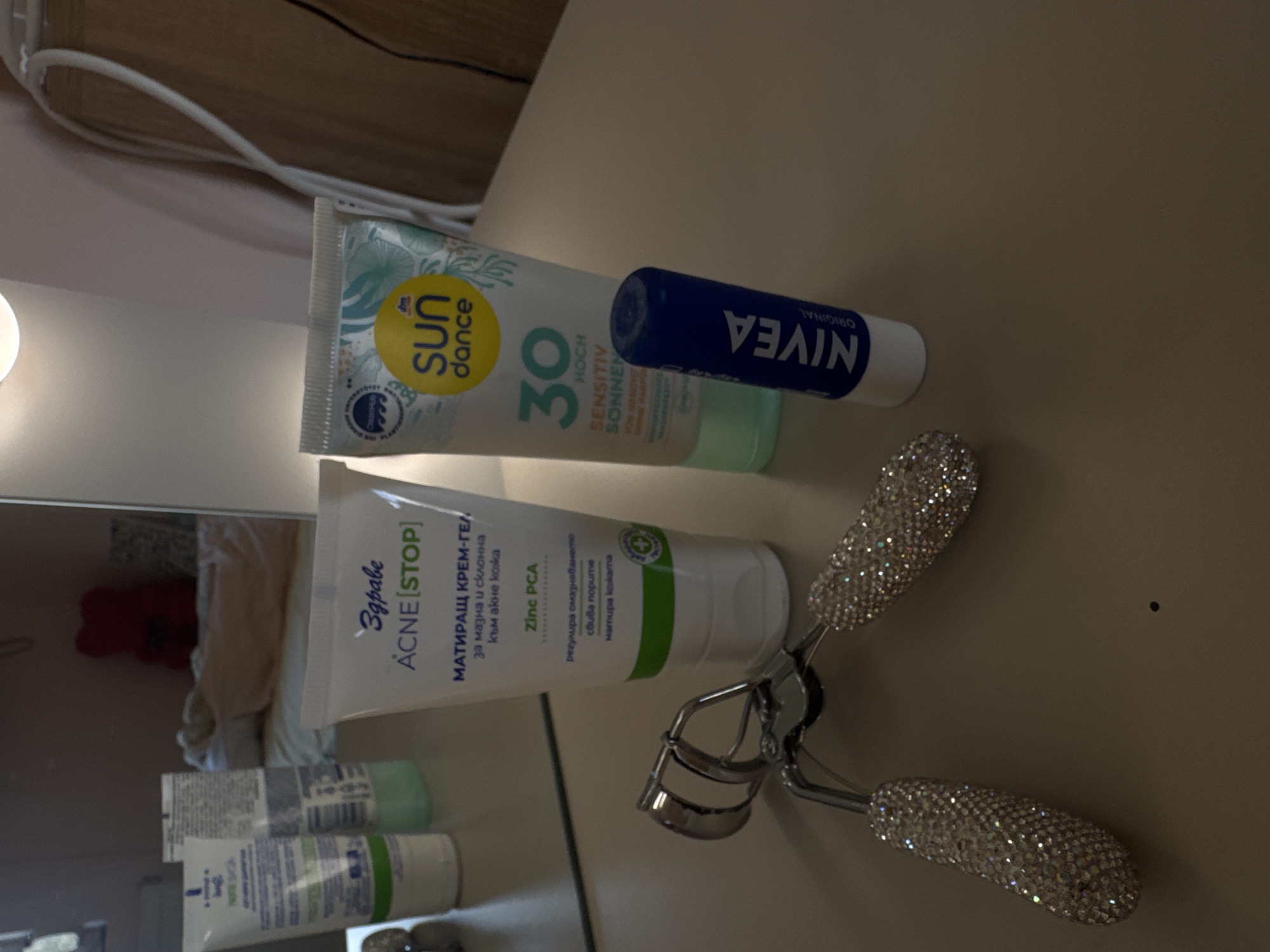 Beauty products displayed on table in Lehchevo, Bulgaria