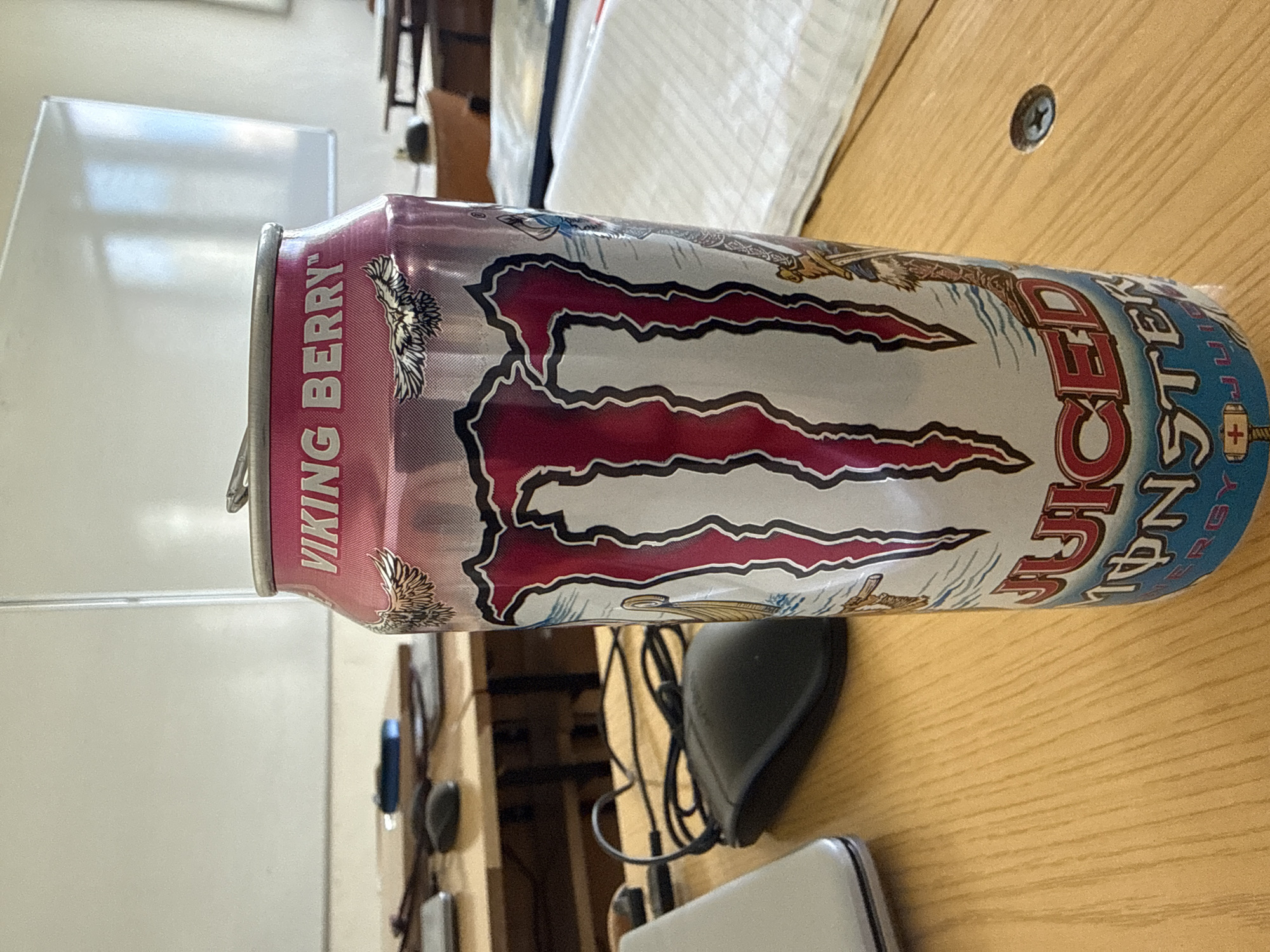 Monster Energy drink spotted on table in Varna