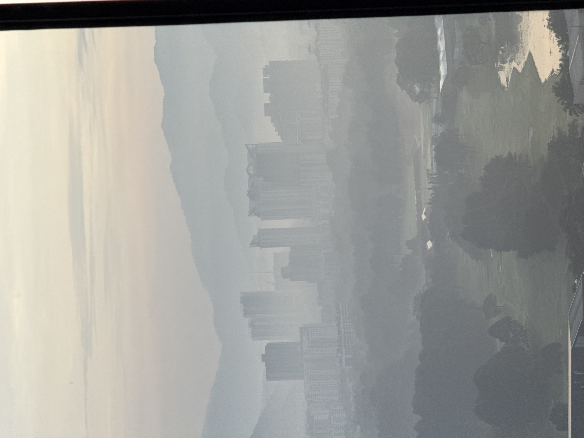 Hazy evening view captured of Kuala Lumpur skyline