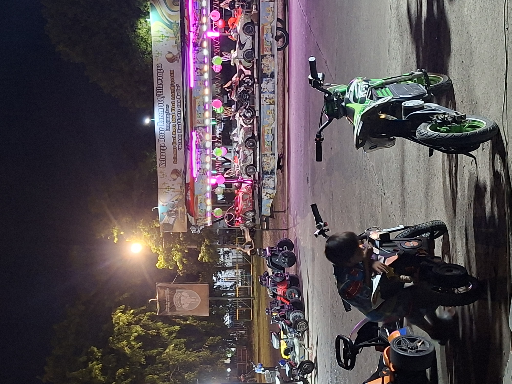 Evening recreation gathering documented in Lhokseumawe, Indonesia