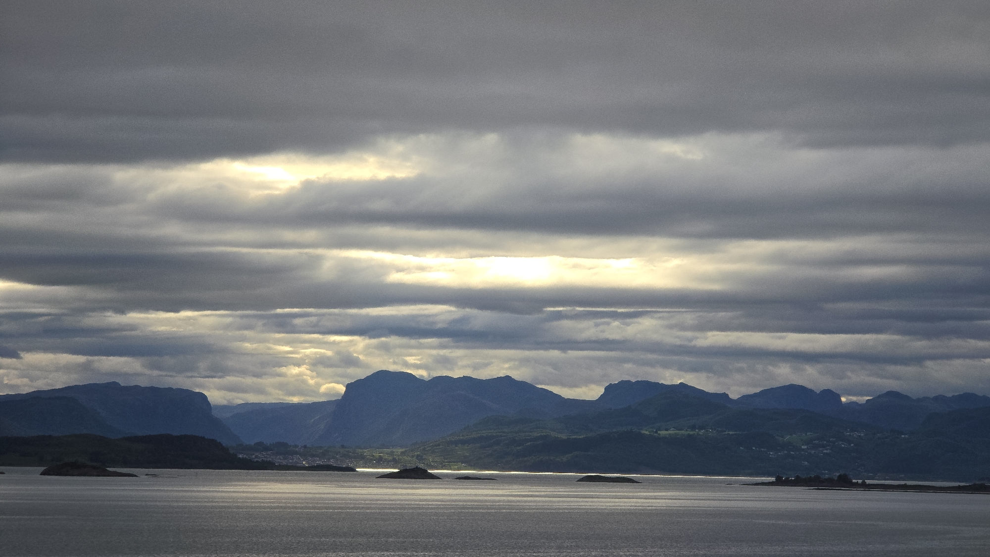 Dawn fjord scenes captured near Stavanger, Norway