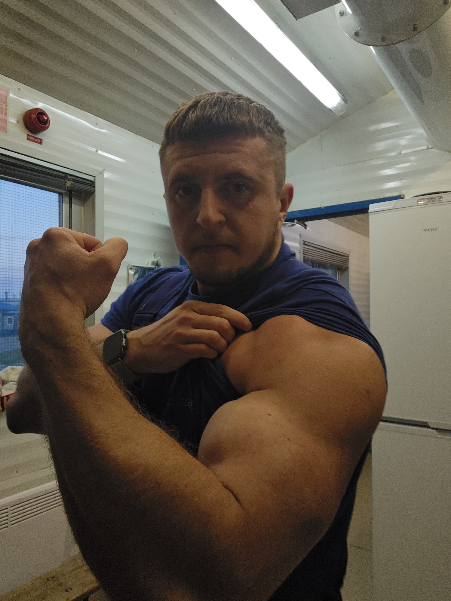 Russian Industrial Worker and Facility Documented During Twilight Hours