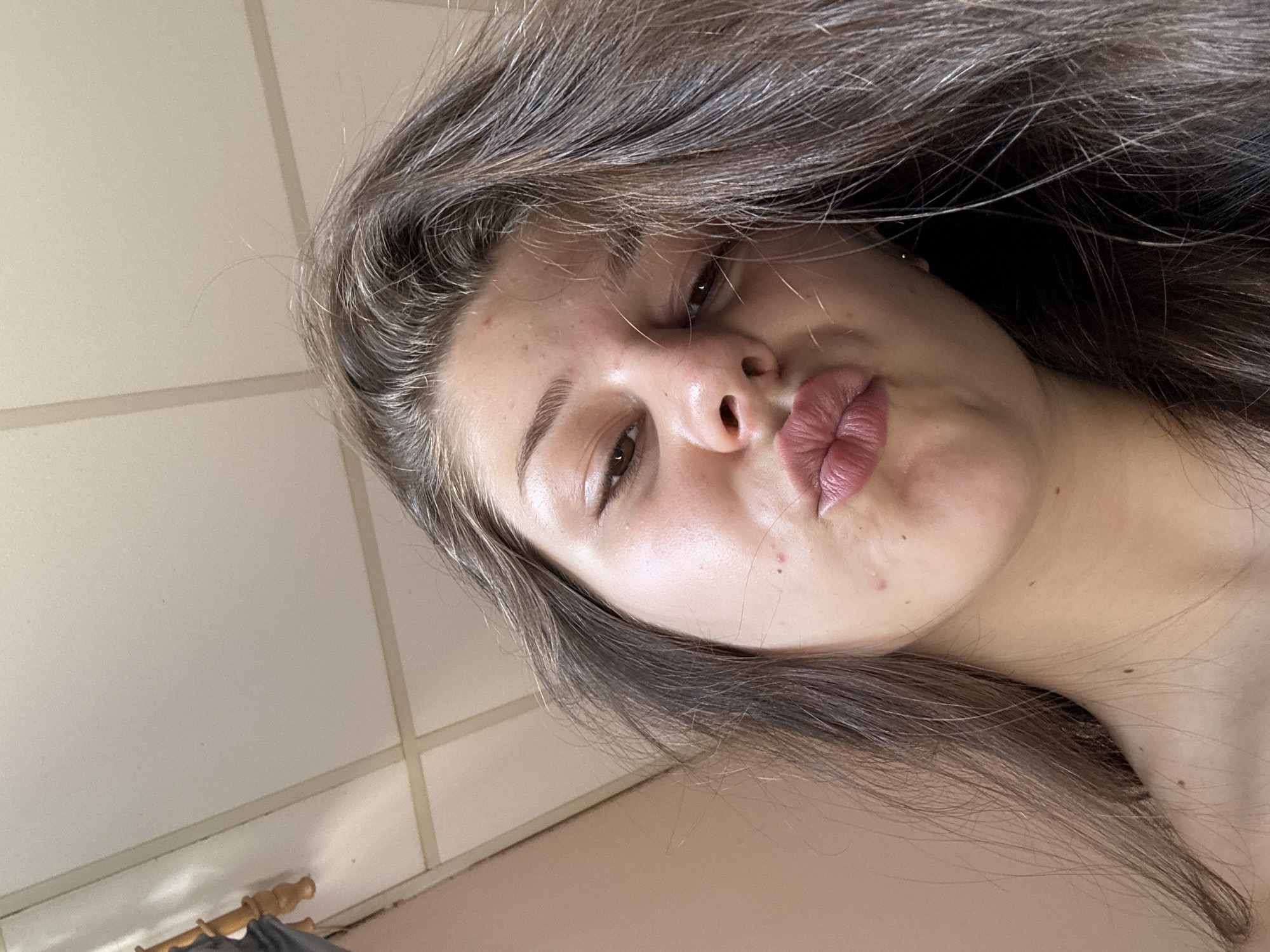 Selfie session with a kissing pose, plus a curious Miniature Pinscher