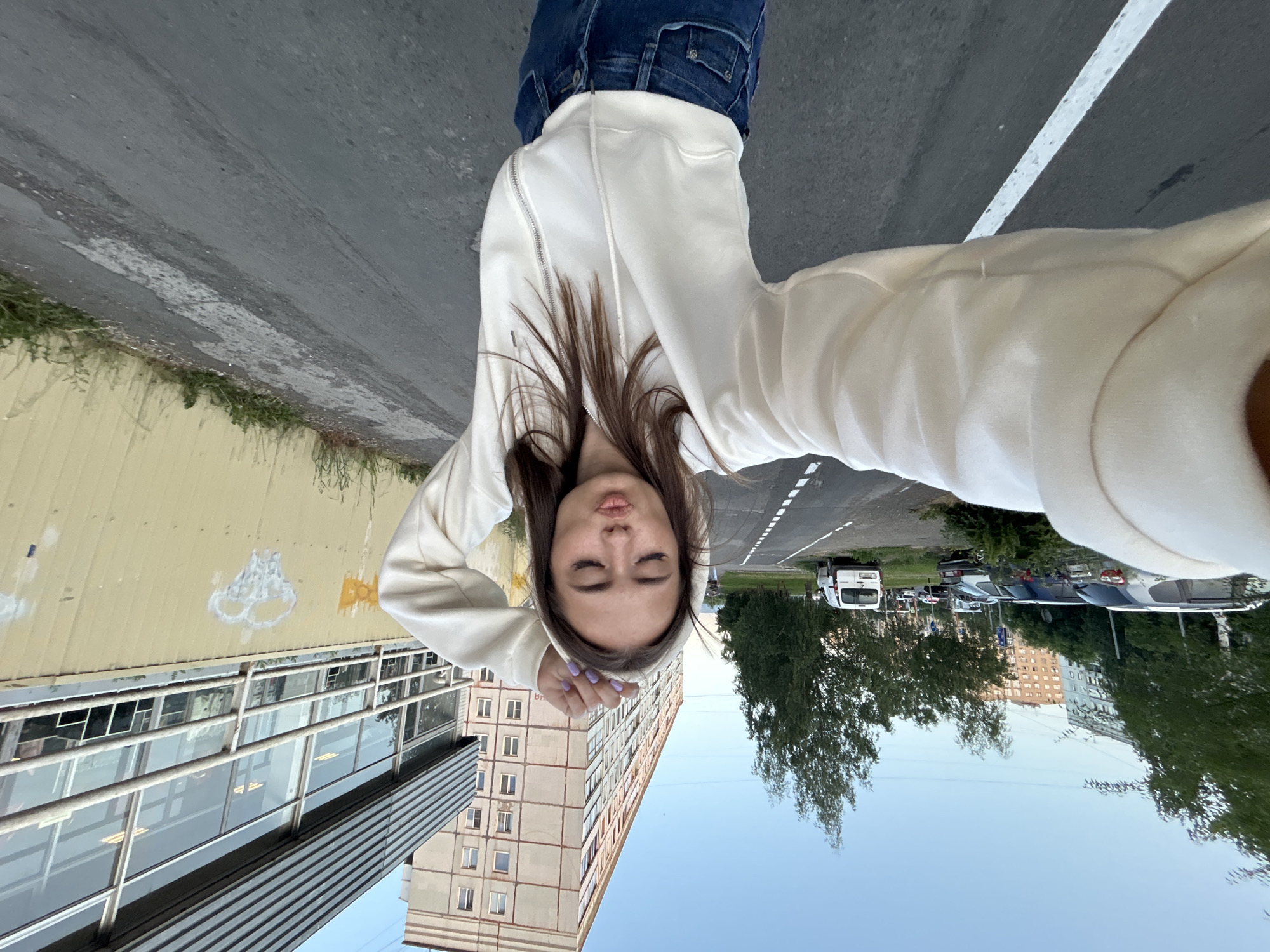 Afternoon out: selfies, a harnessed cat, and city streets