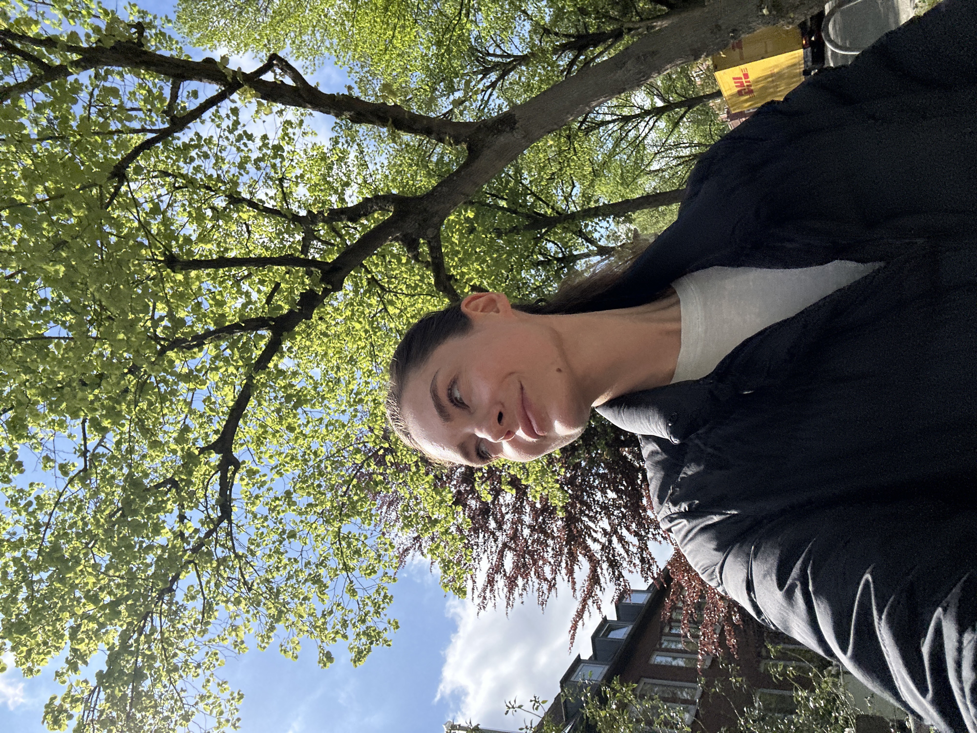 Woman in black jacket spotted across Kiel locations