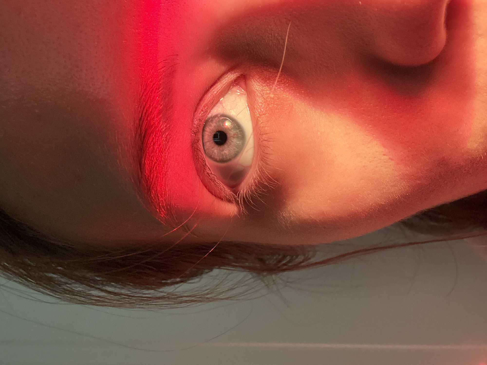 Colored light portraits captured in Pervomaysky morning session