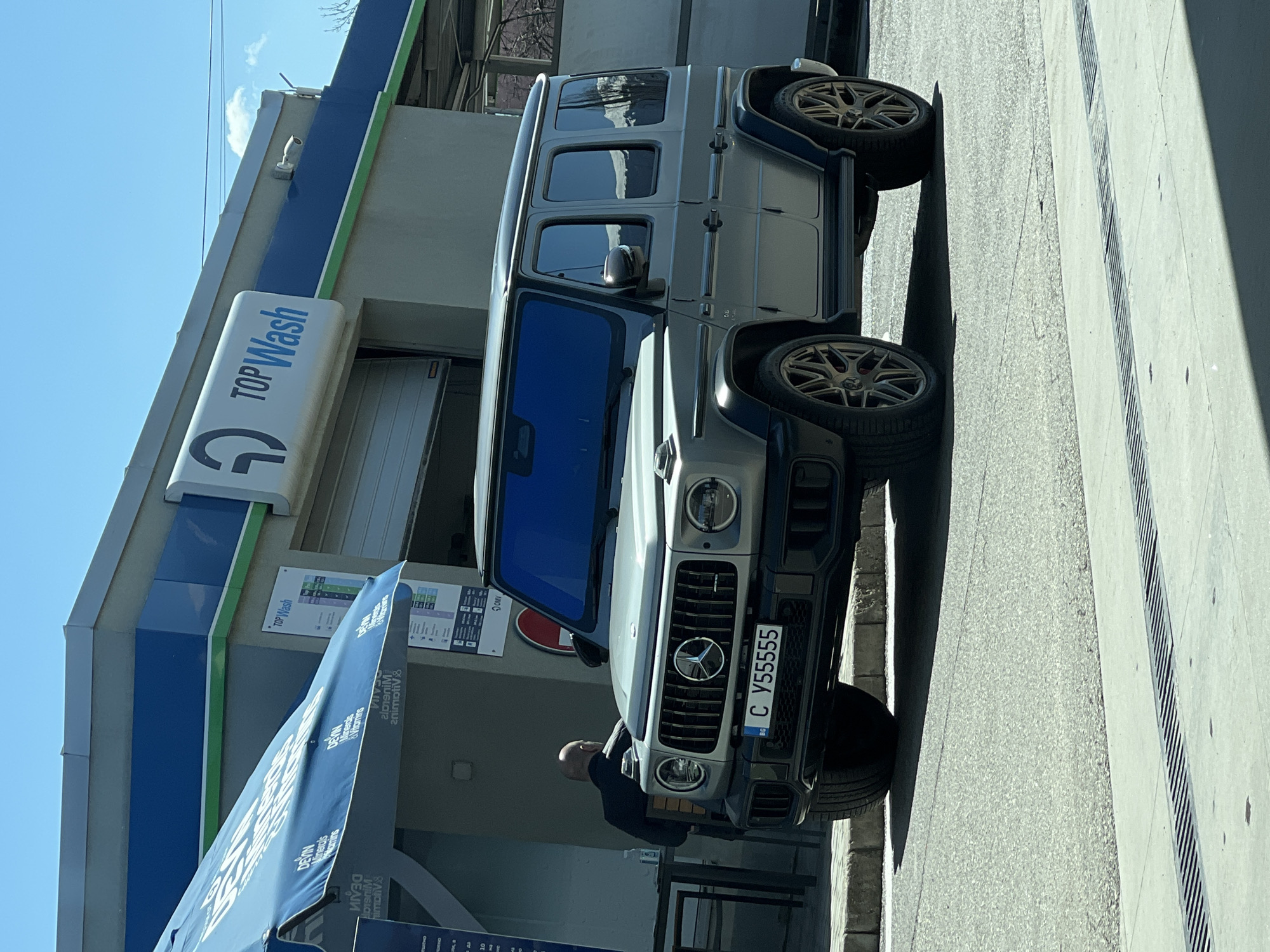 Mercedes G-Class spotted at Sofia car wash facility