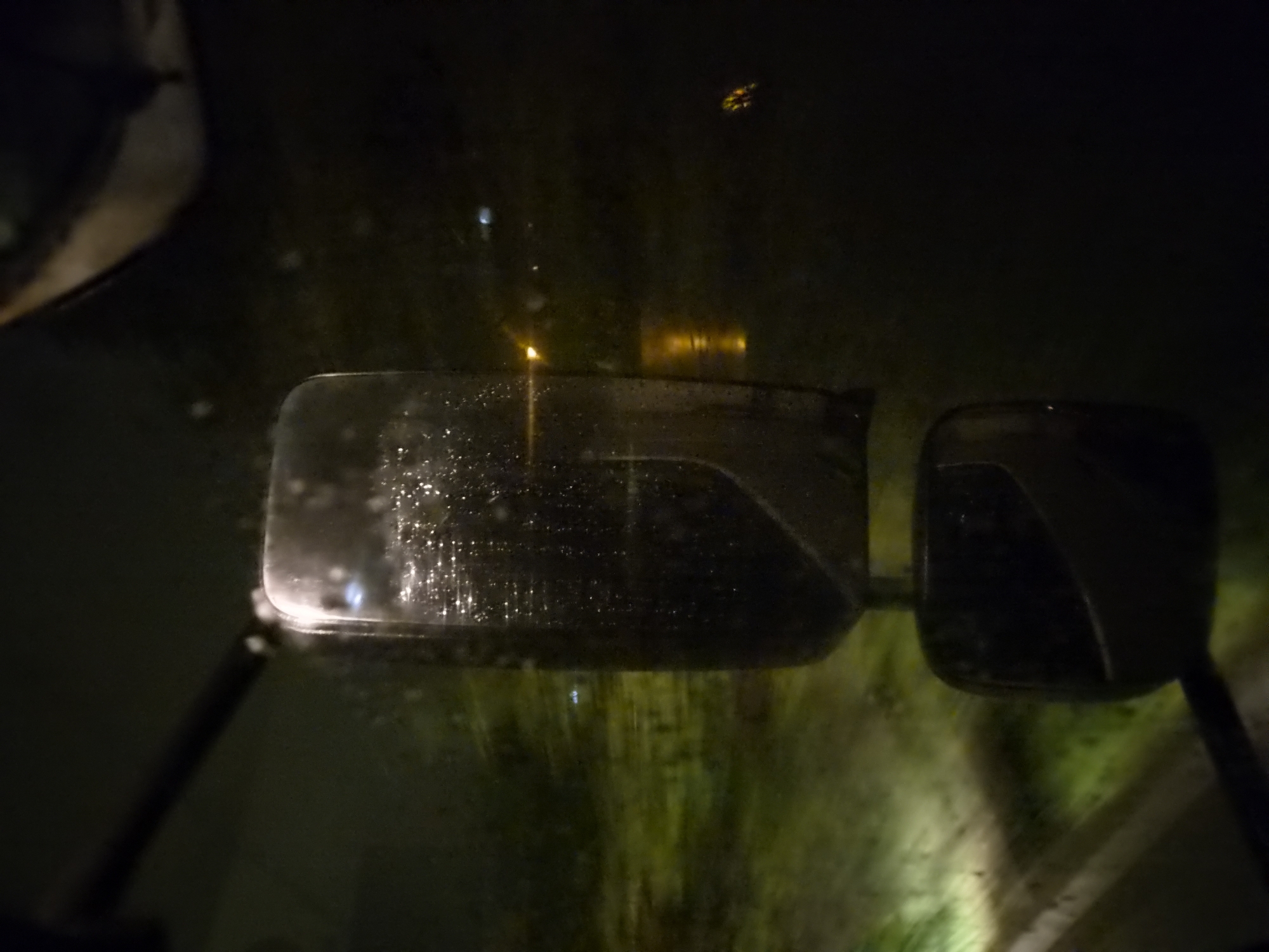 Rainy night driving conditions observed in Luxembourg