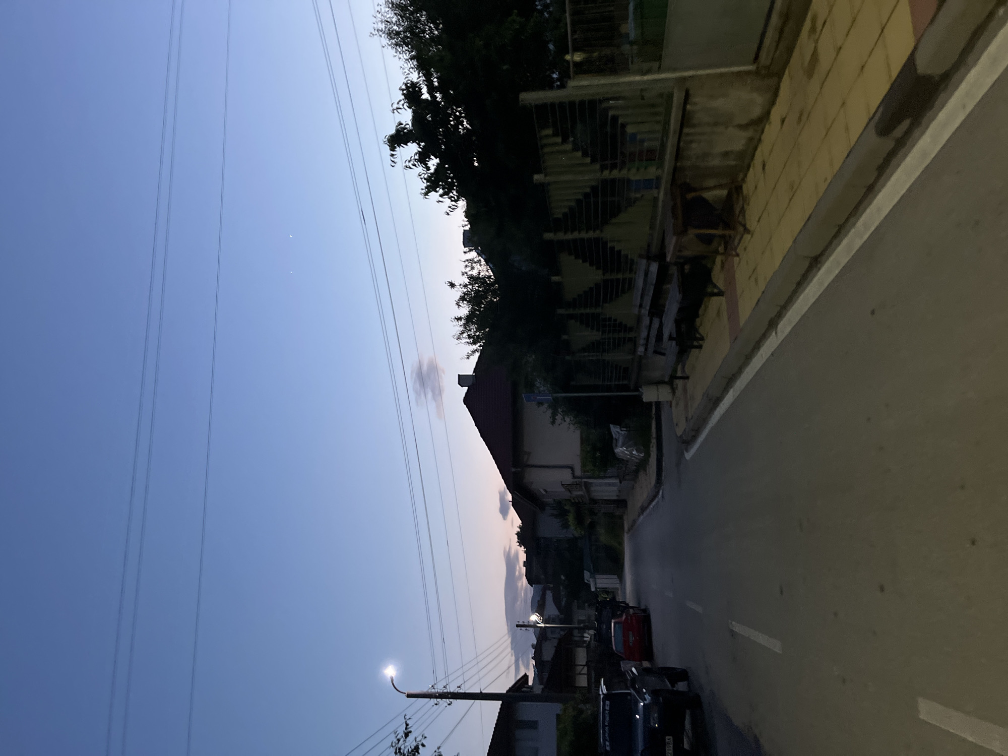 Evening twilight scenes documented in Zlatograd, Bulgaria residential area