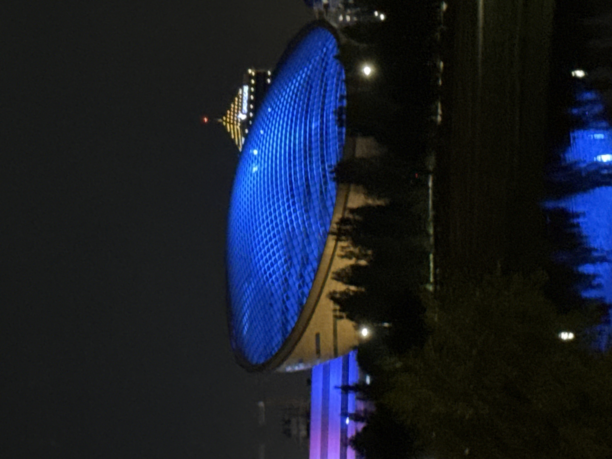 Nighttime stroll through Astana's illuminated modern landmarks