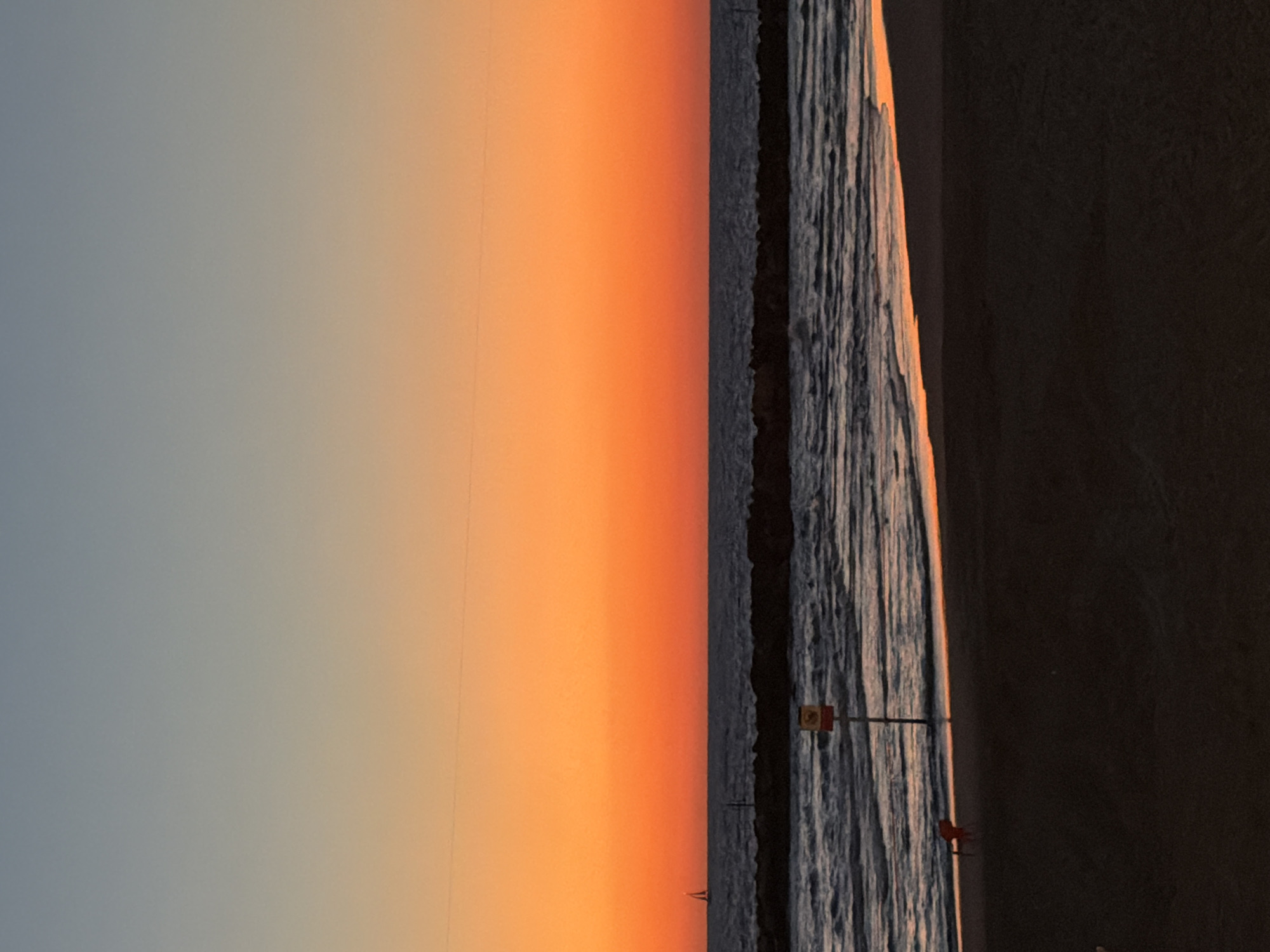 Sunset captured along Tel Aviv Mediterranean coast Tuesday evening