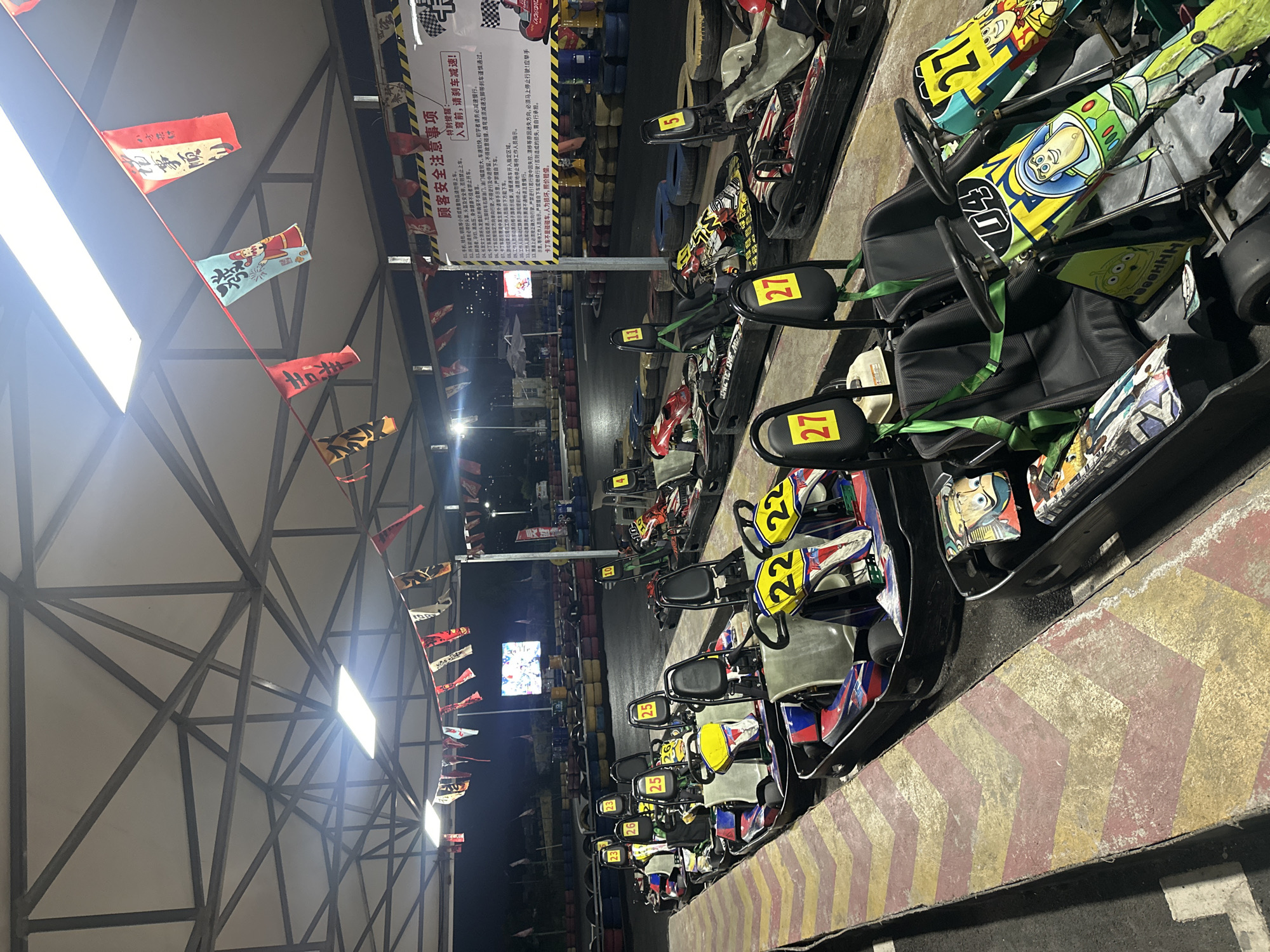 Indoor go-kart facility documented in Shapingba District, China