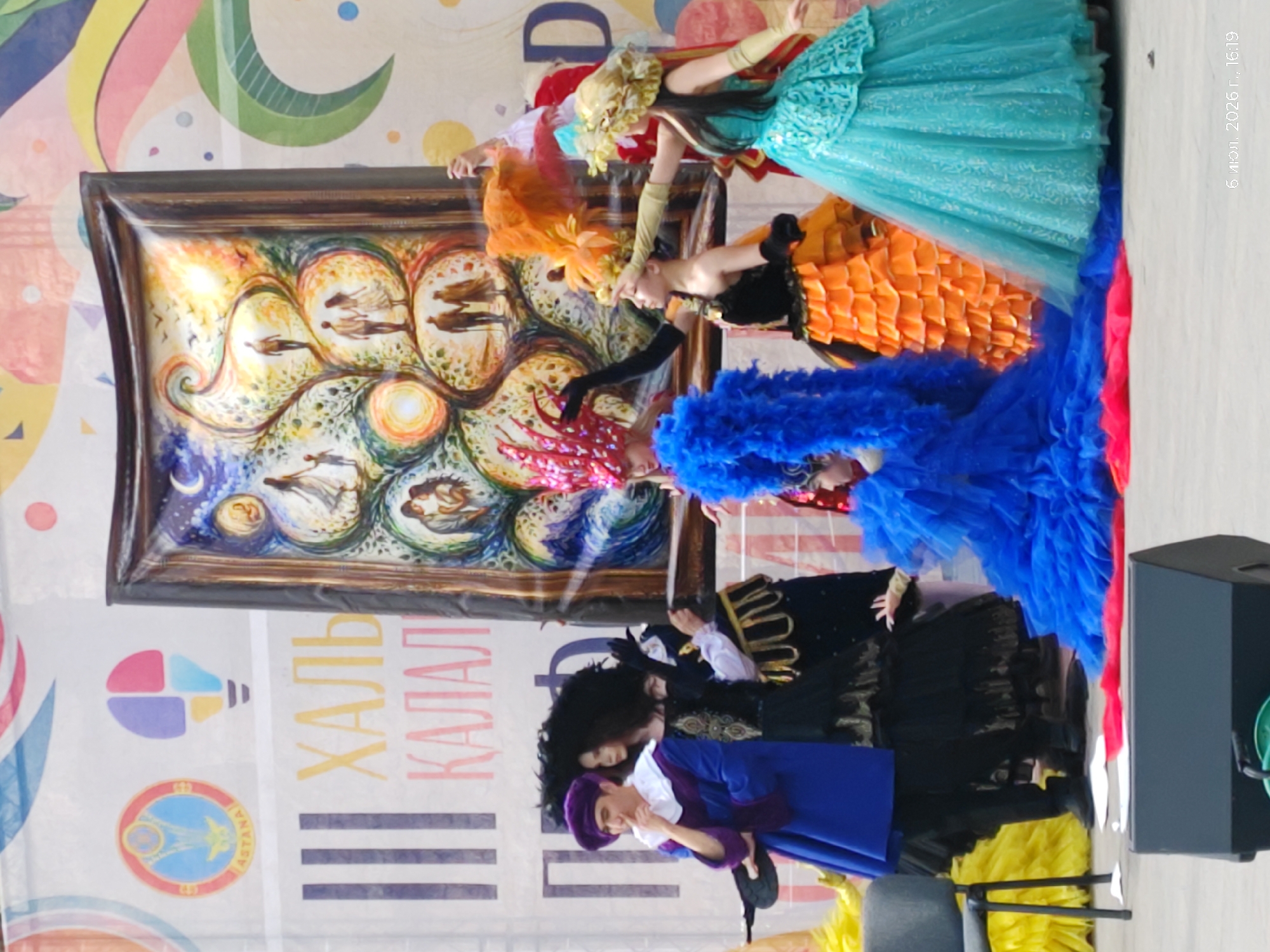 Colorful costumed performers take the stage at Astana outdoor festival