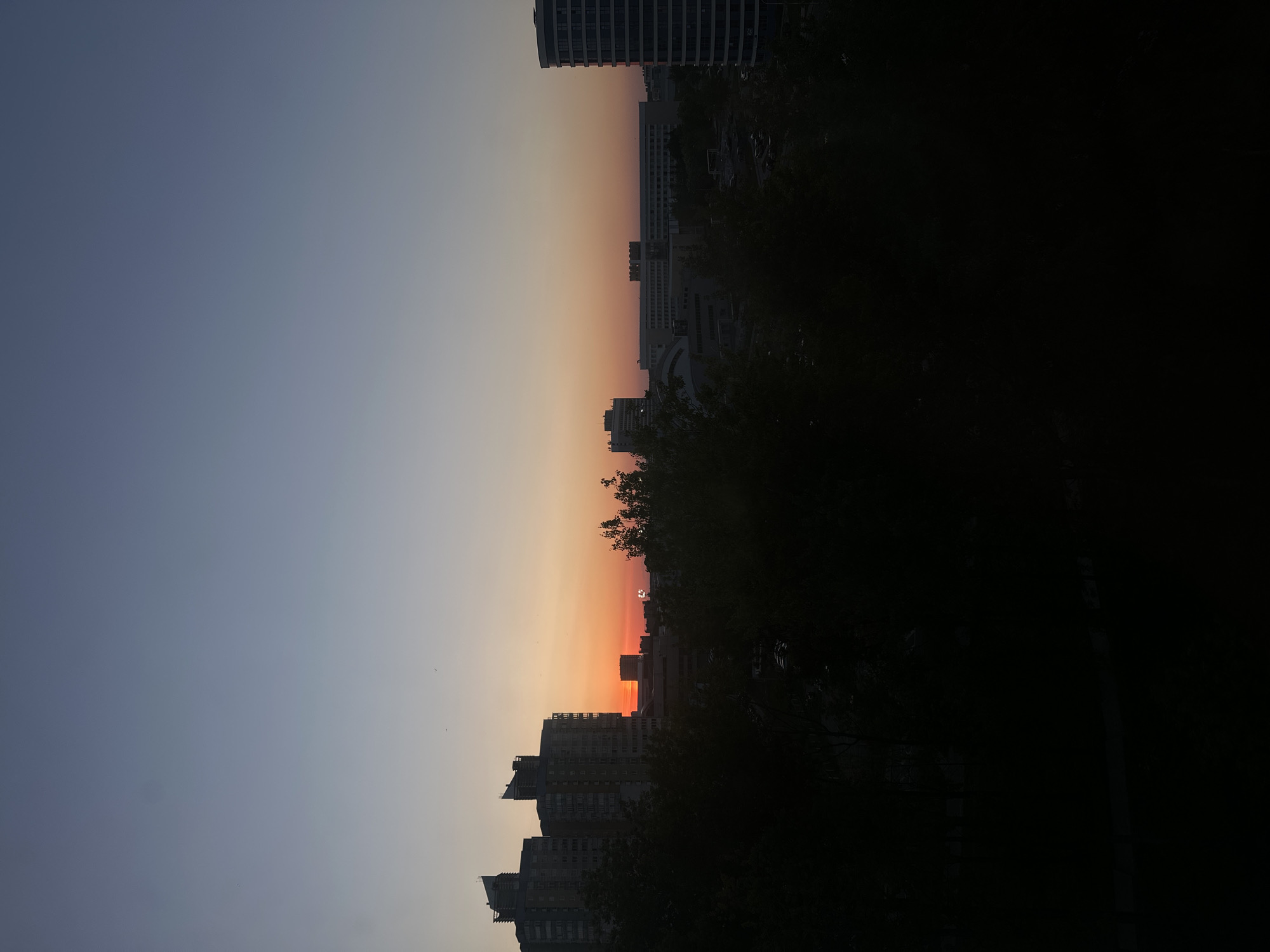 Sunset observed over Minsk cityscape on May 14