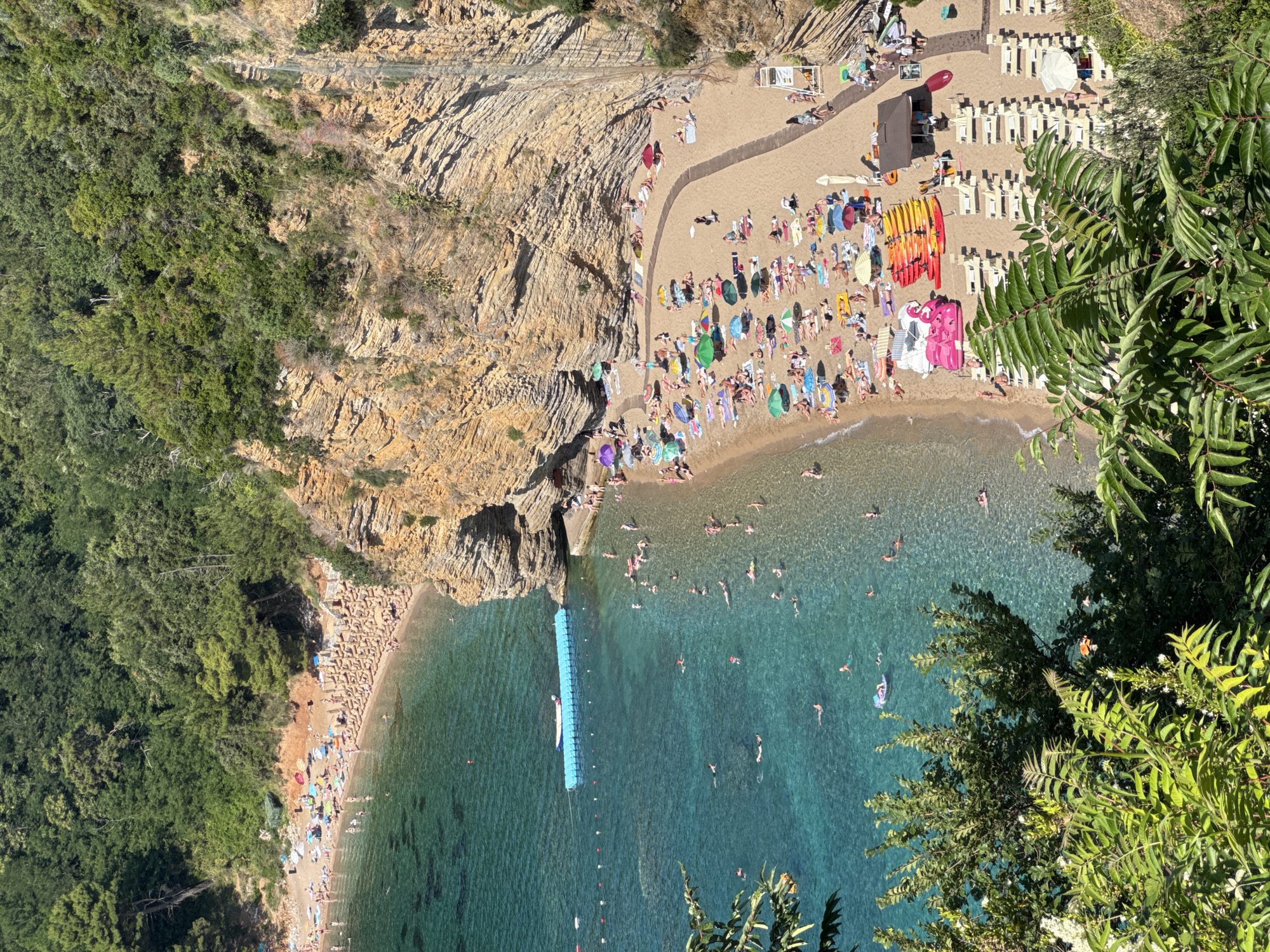 Lazy beach morning at Mogren, Budva