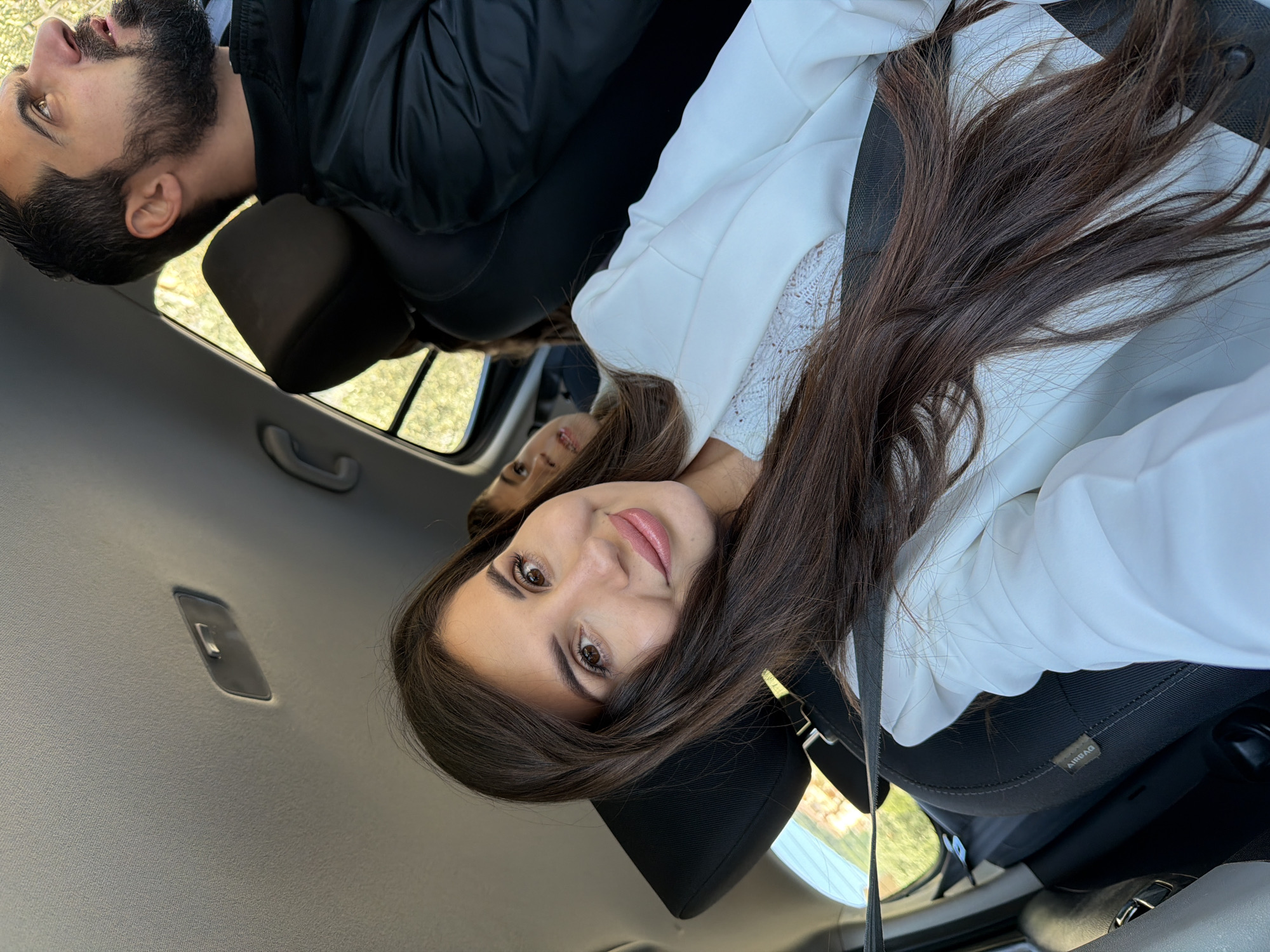 Car selfie captured by passengers in Budva, Montenegro