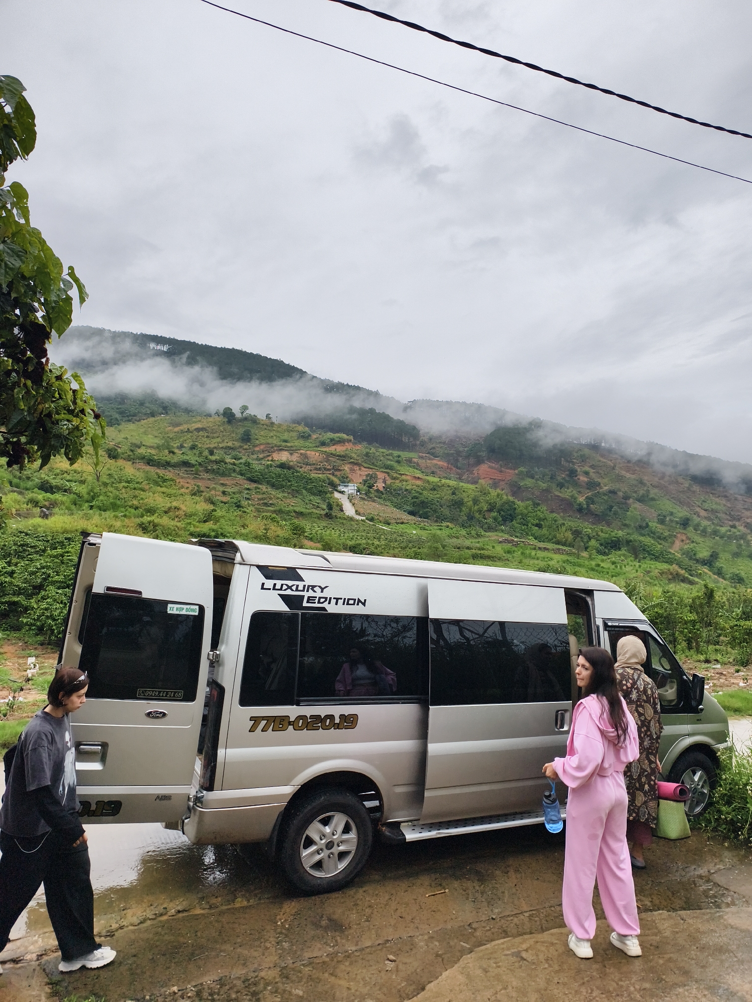 Dawn documentation of transit van and outdoor spaces