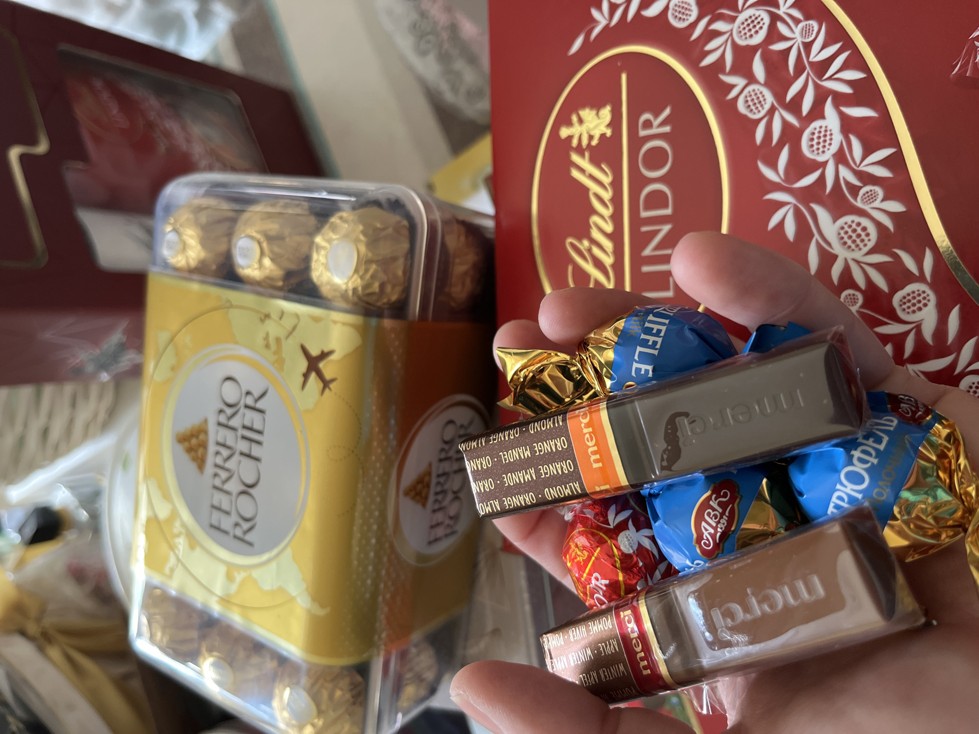 Chocolate treats and wildflower field captured in Pchelnik