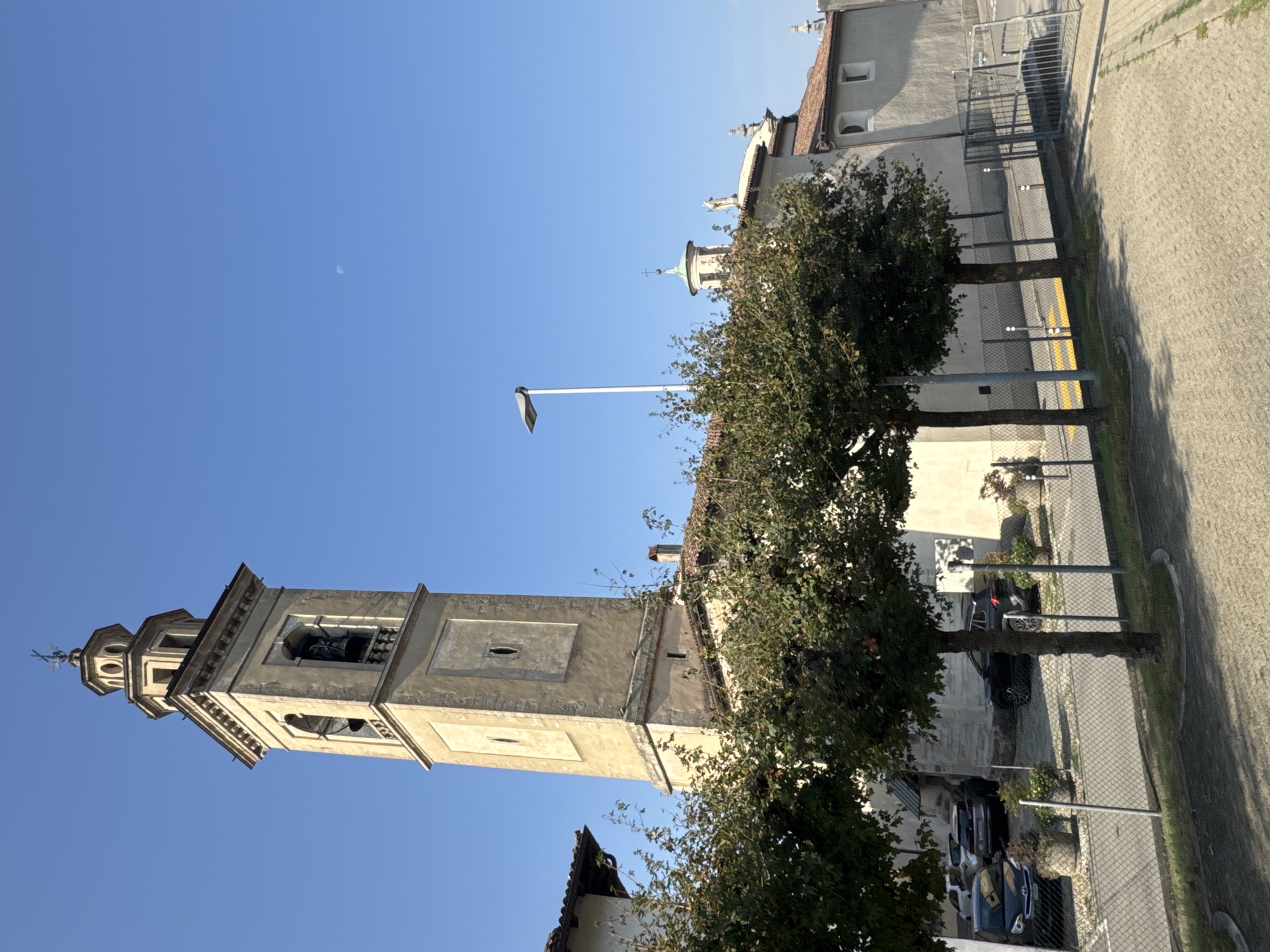 Sunny morning around Balerna's Church of San Giorgio