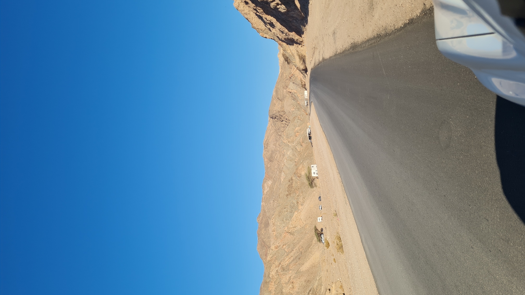 Desert road scene documented near Eilat, Israel