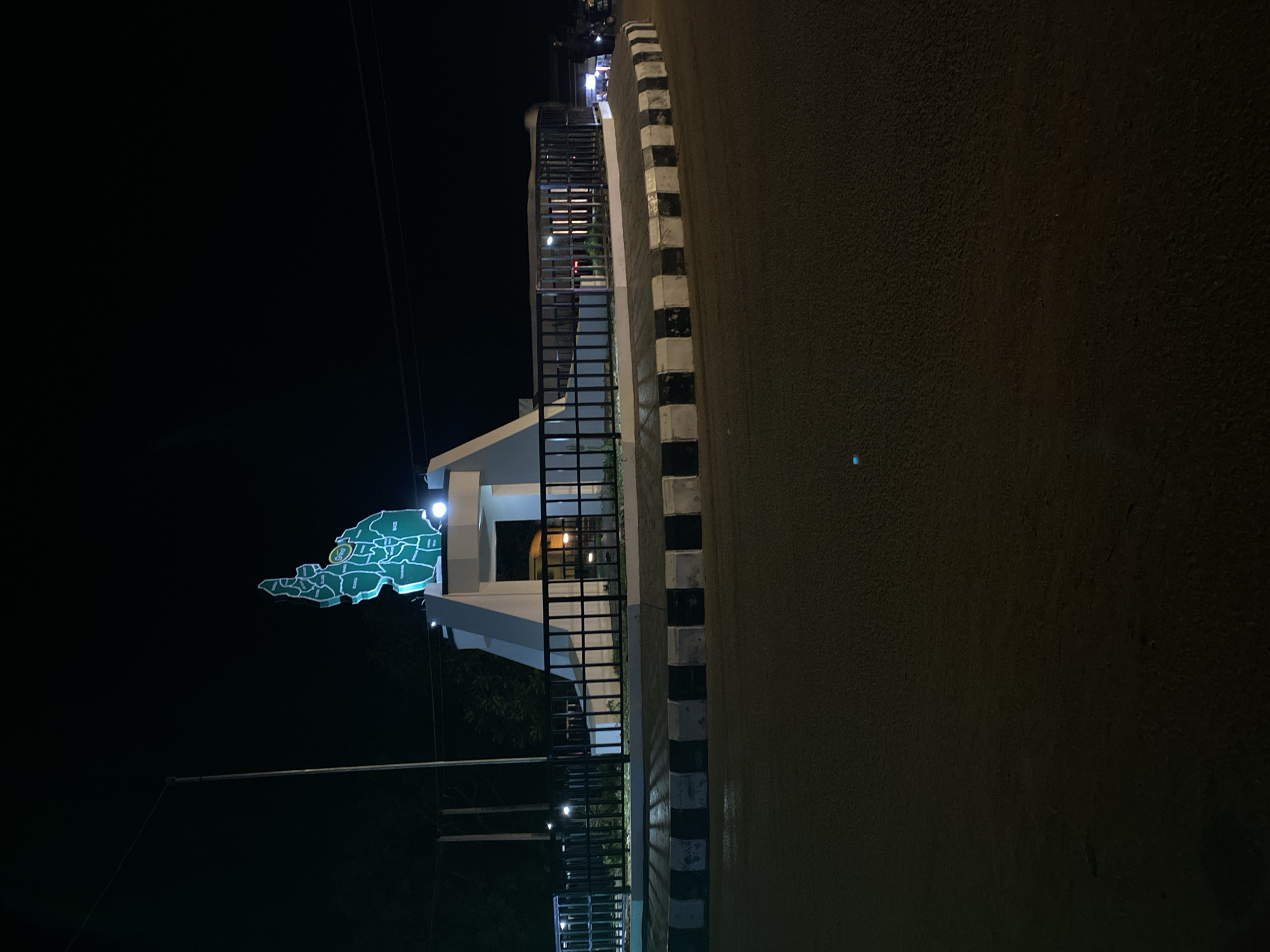 Nighttime activity recorded at illuminated monument in Bukuru, Nigeria