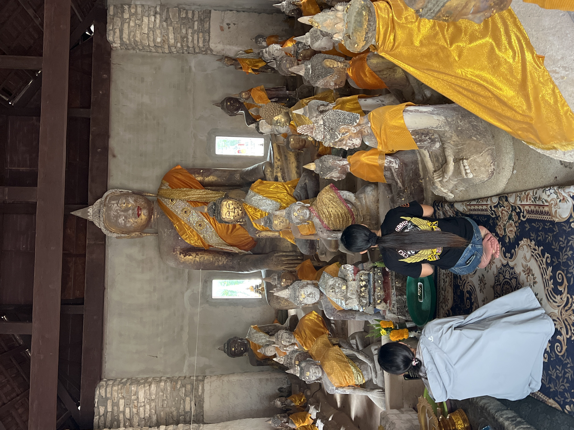 Buddhist temple statues and shrine details, Ko Samui