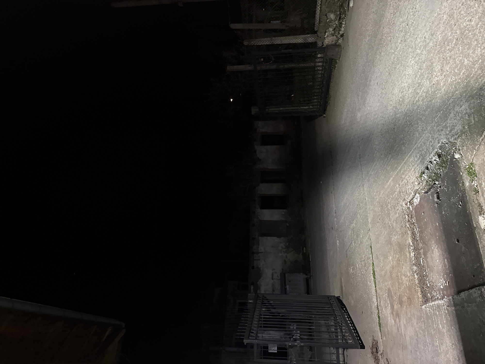 Nighttime alleyway documented in Berkovitsa, Bulgaria