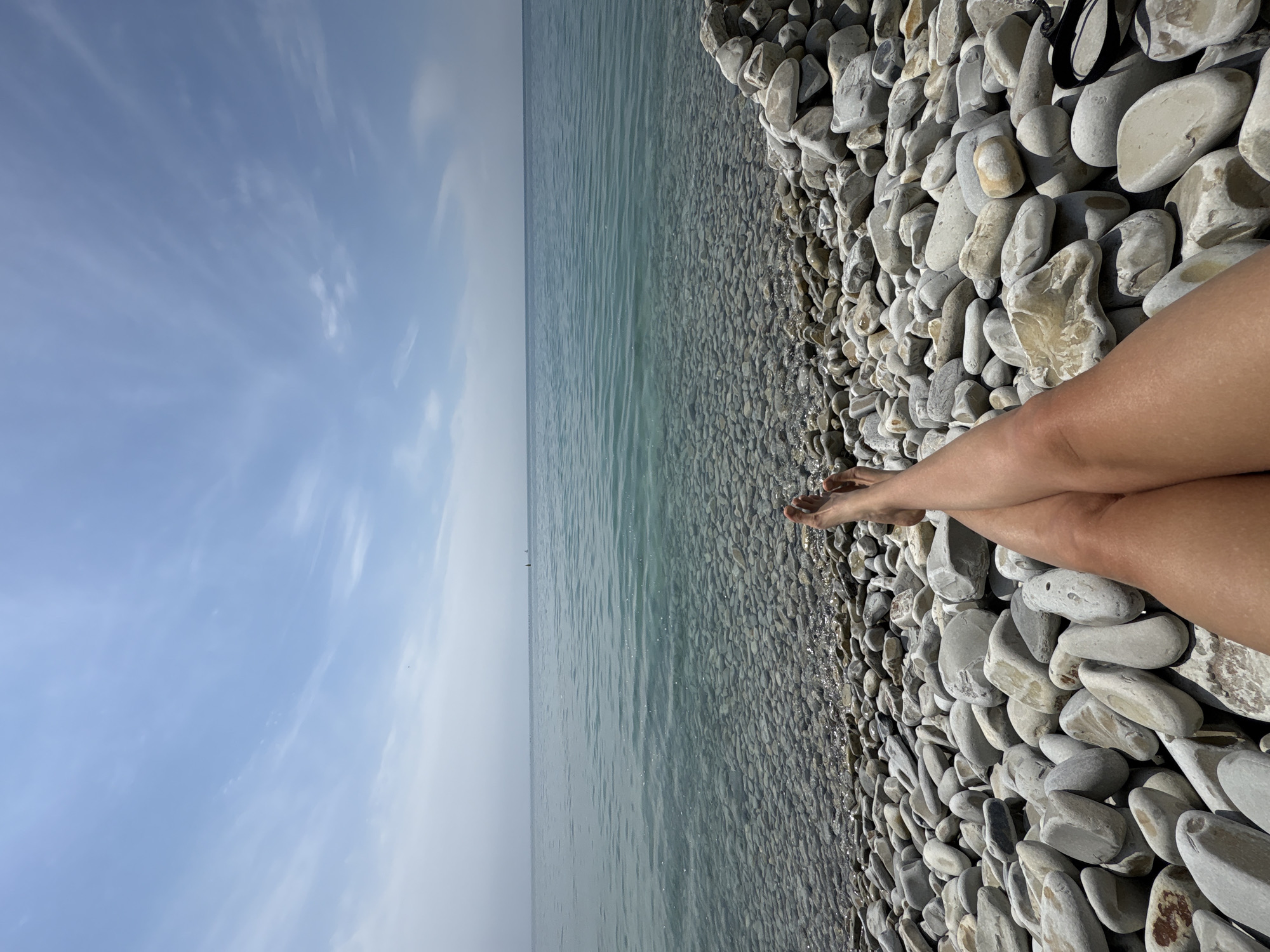 Peaceful beach scene captured in Gelendzhik, Russia