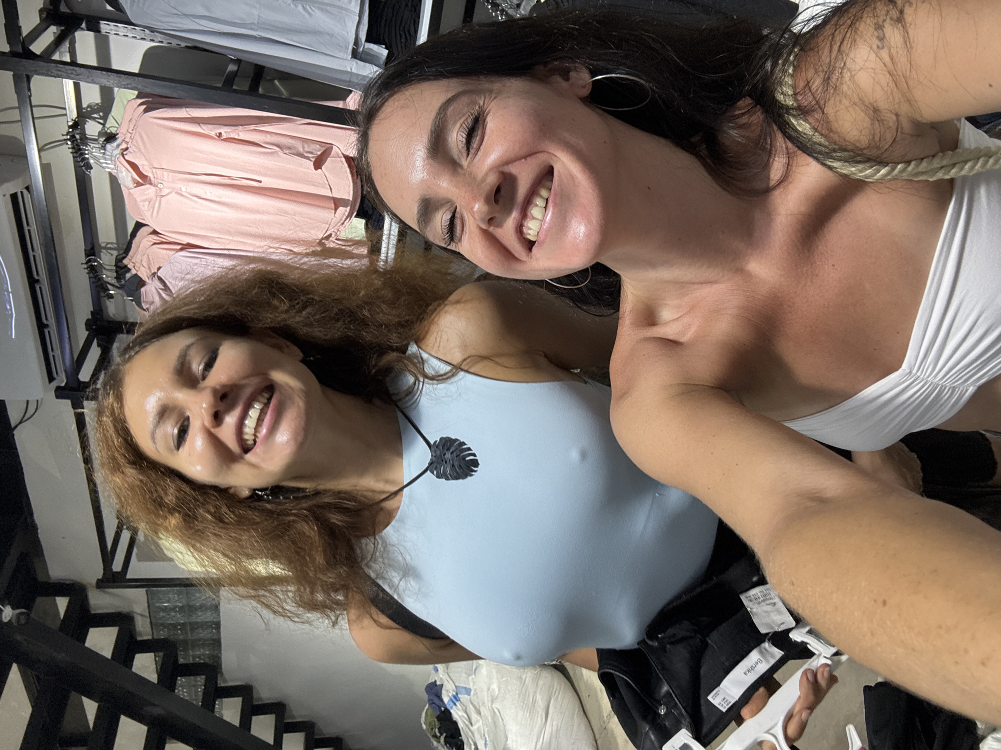 Mirror selfies in a North Kuta clothing store