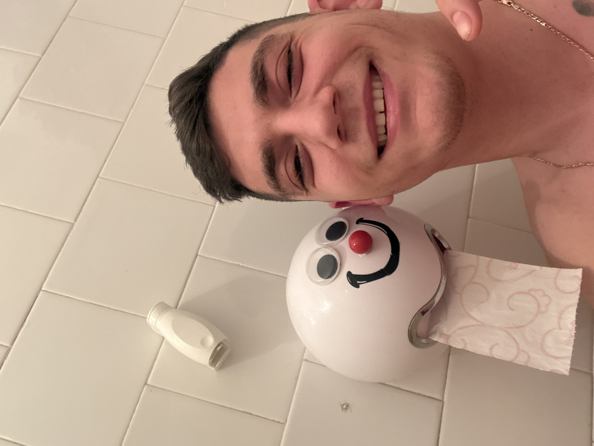 Man Takes Morning Bathroom Selfie