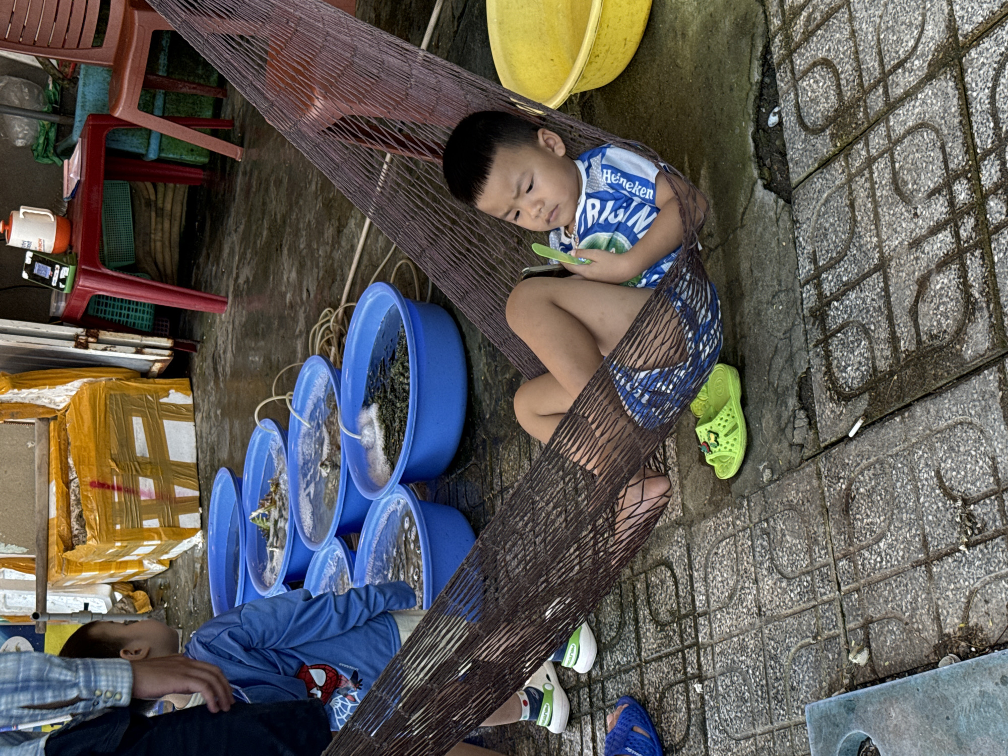 Street market activity documented in Bắc Nha Trang Vietnam
