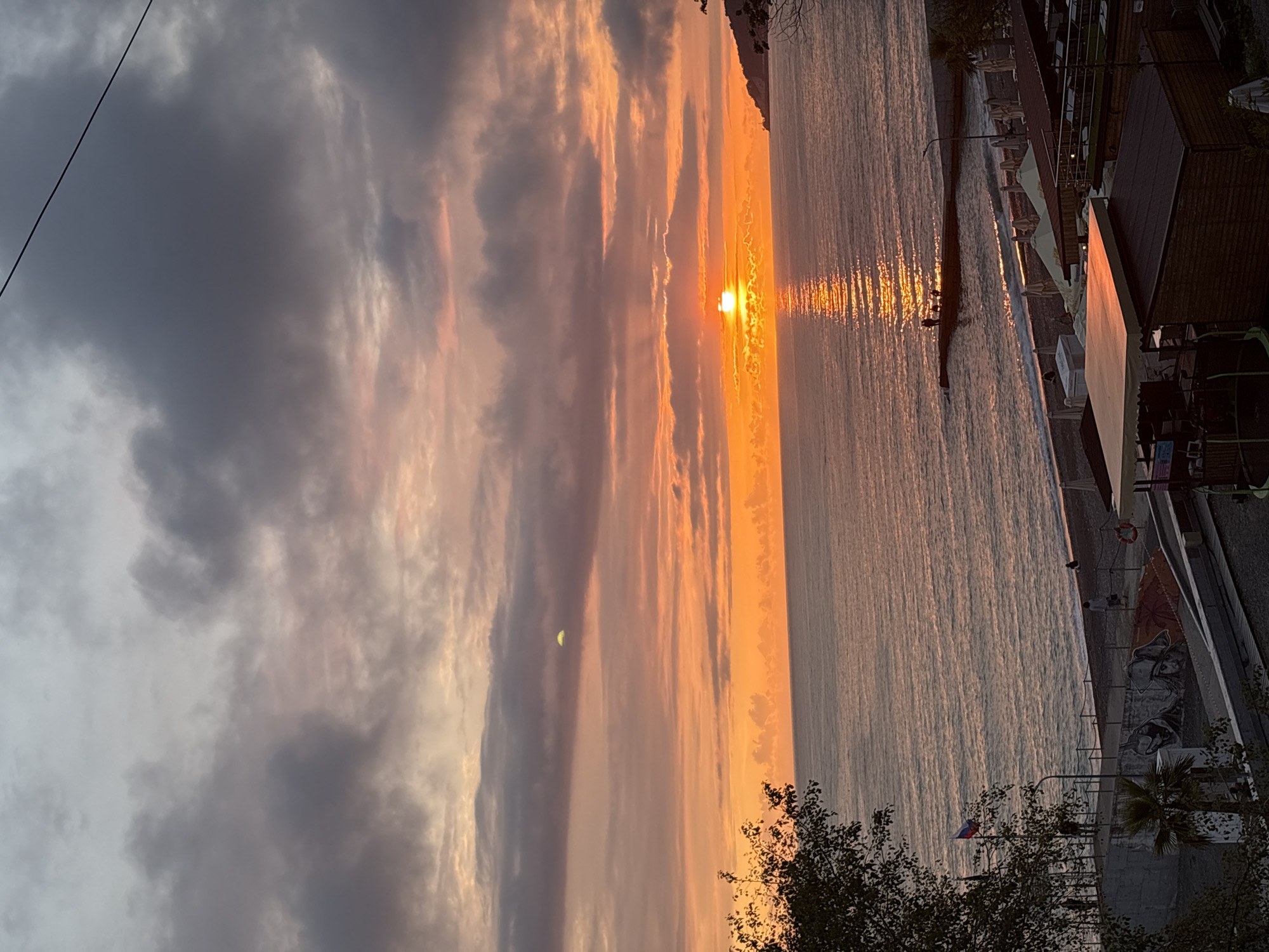 Sunset captured across Sochi's Black Sea coastline from multiple viewpoints