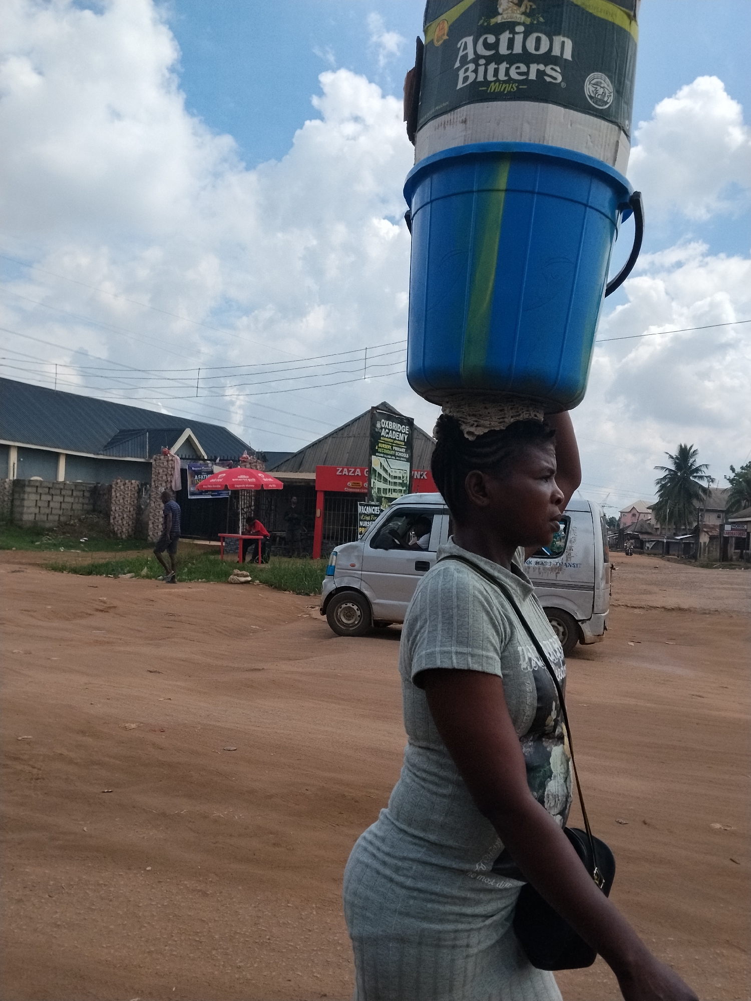 Morning street life documented in Umuode, Nigeria