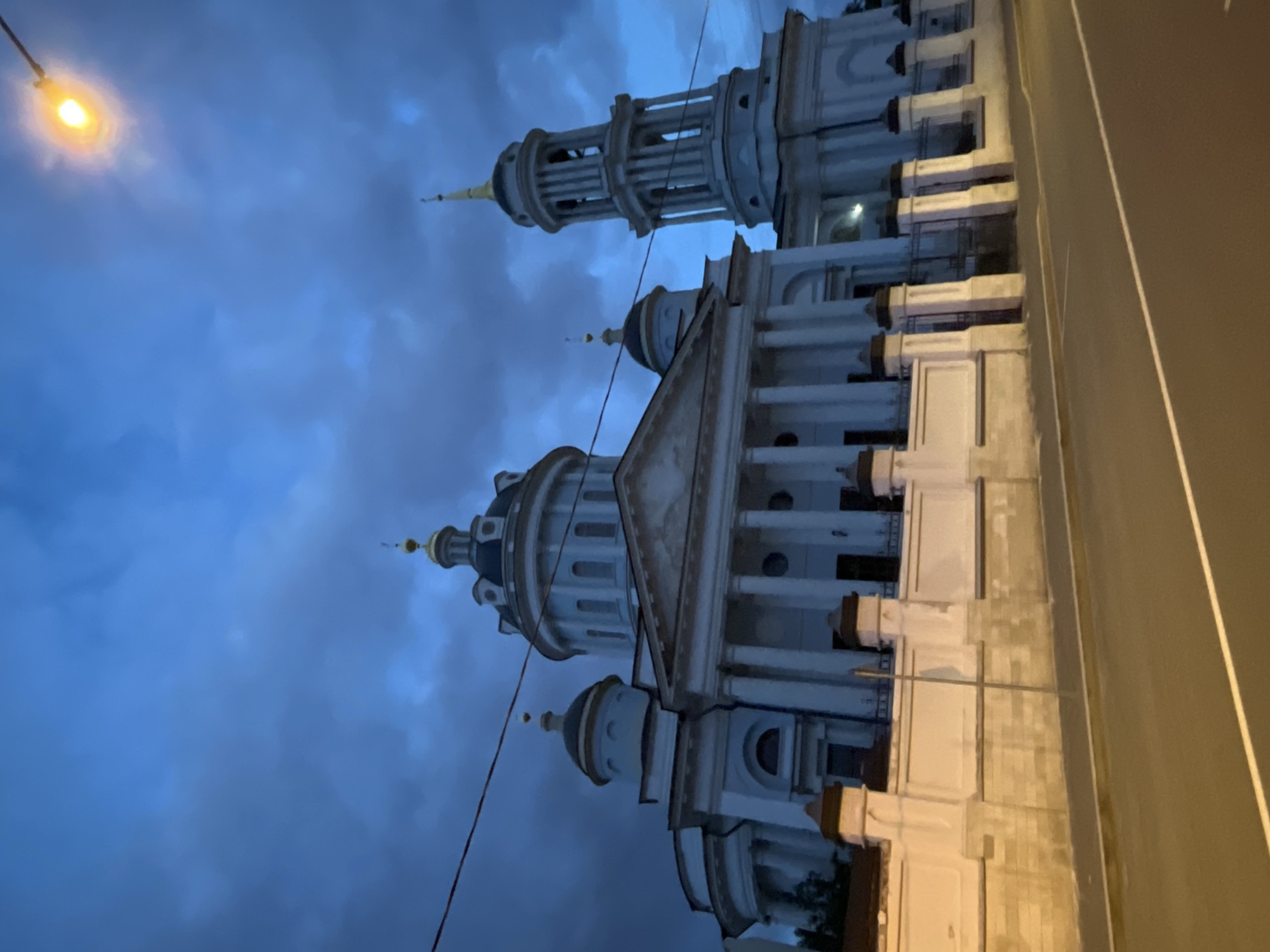 Urban scenes captured across multiple city locations during evening hours