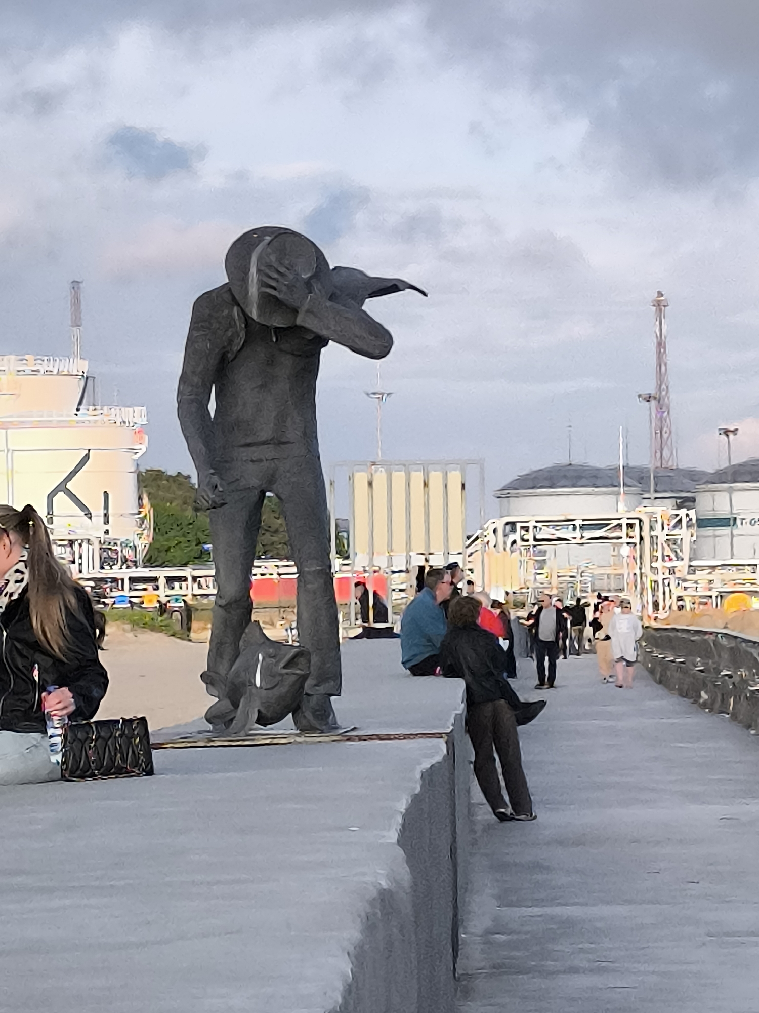 Evening harbor life documented in Klaipėda, Lithuania
