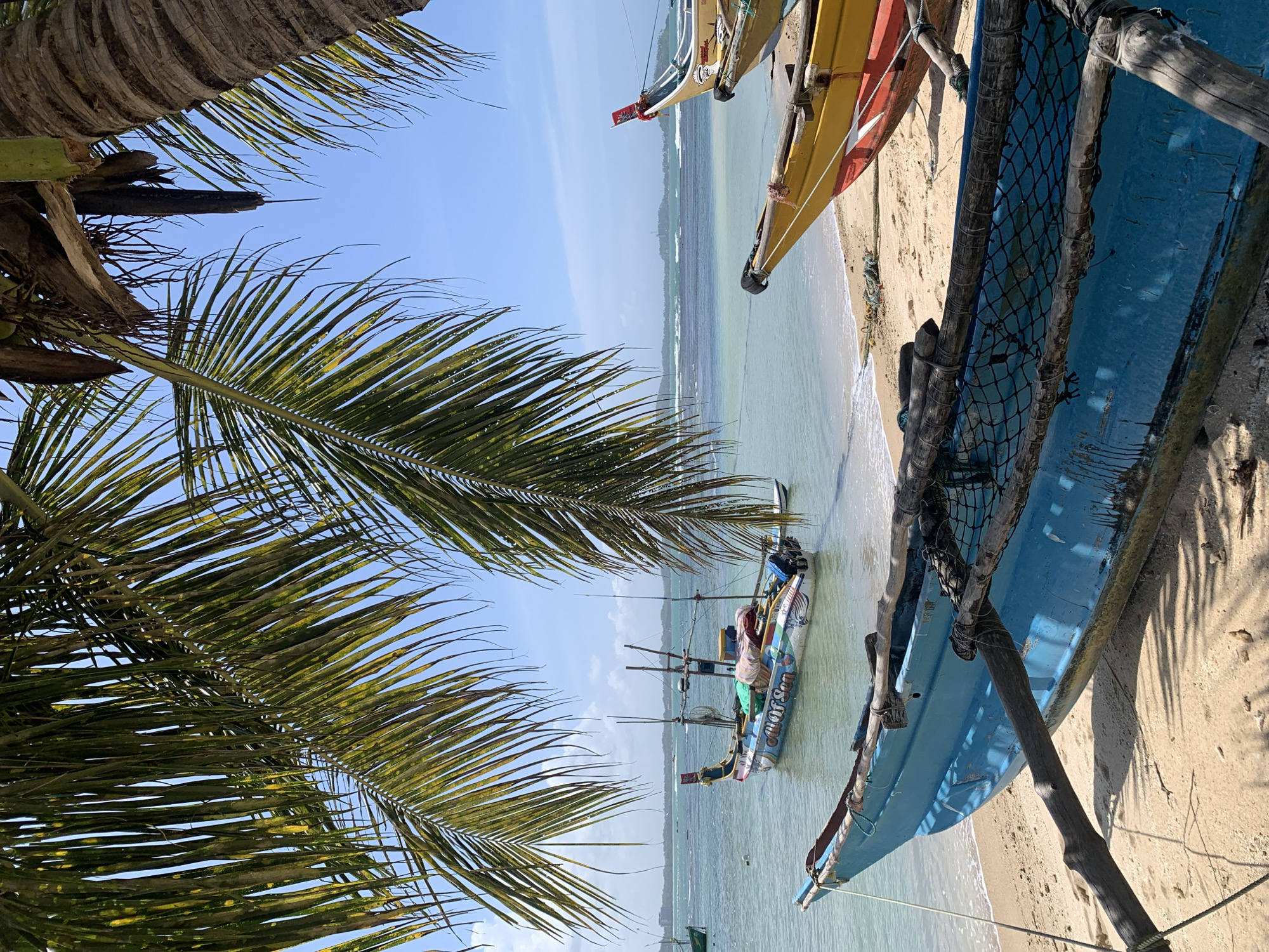 Fishing boats and beach life along Sri Lanka's south coast