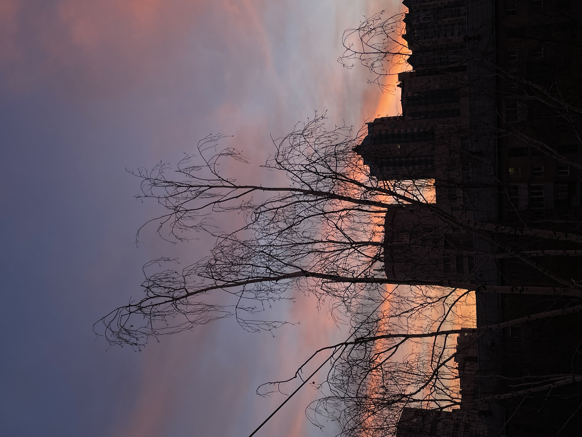Dusk skyline captured in Yekaterinburg showing twilight colors