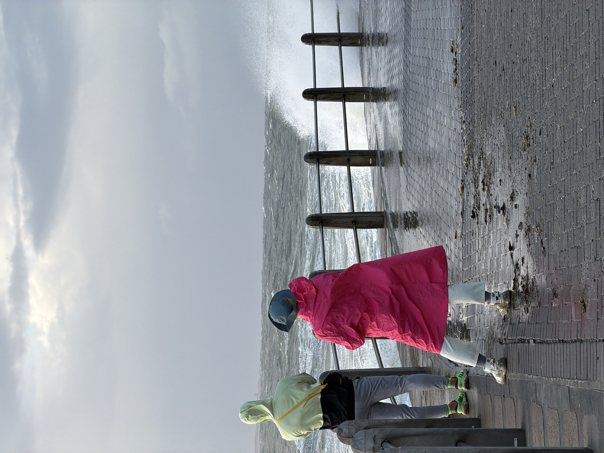 Rough seas draw observers to Cape Town waterfront
