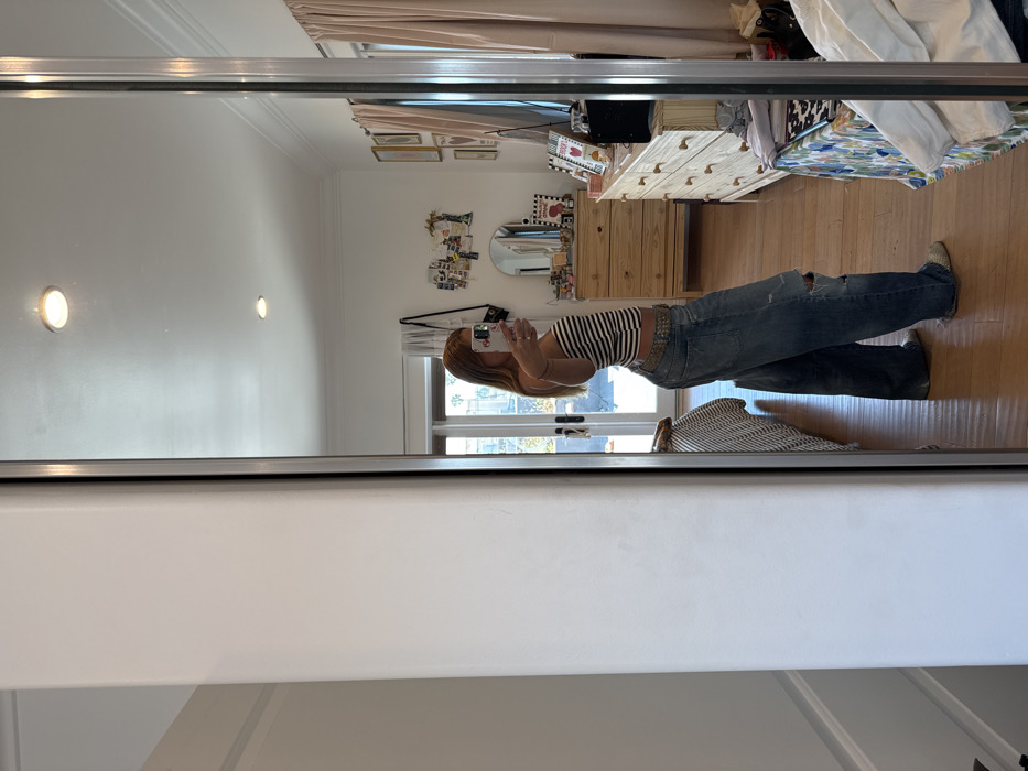 Woman takes mirror selfie in Los Angeles residence