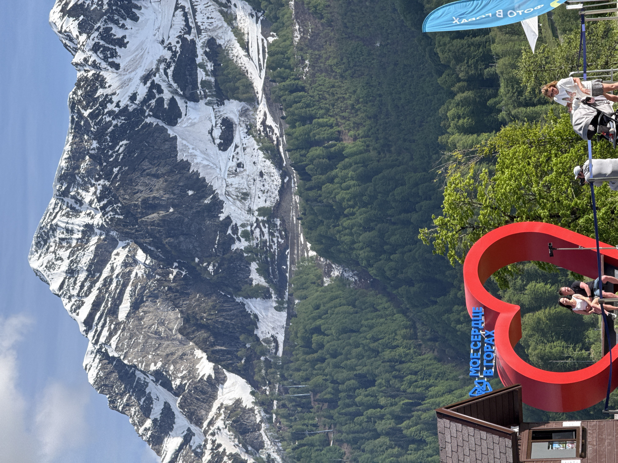 Witness documents sunny mountain walk in Estosadok resort area