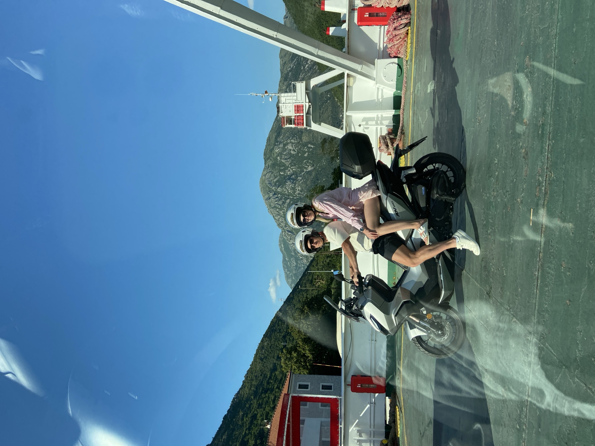 Motorcycle ferry journey documented between Montenegro coastal towns