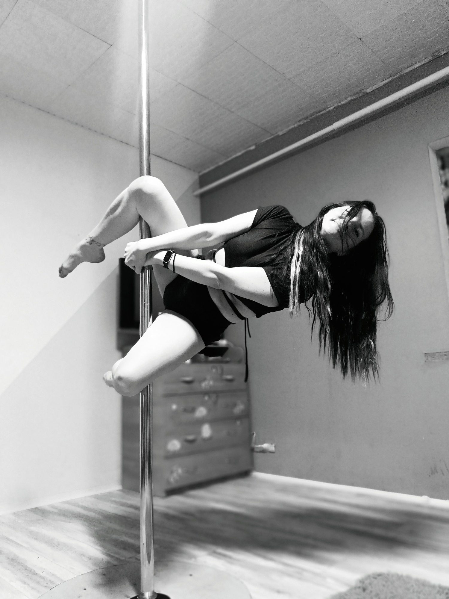 Domestic moments captured in Rusalevka including fitness and childcare