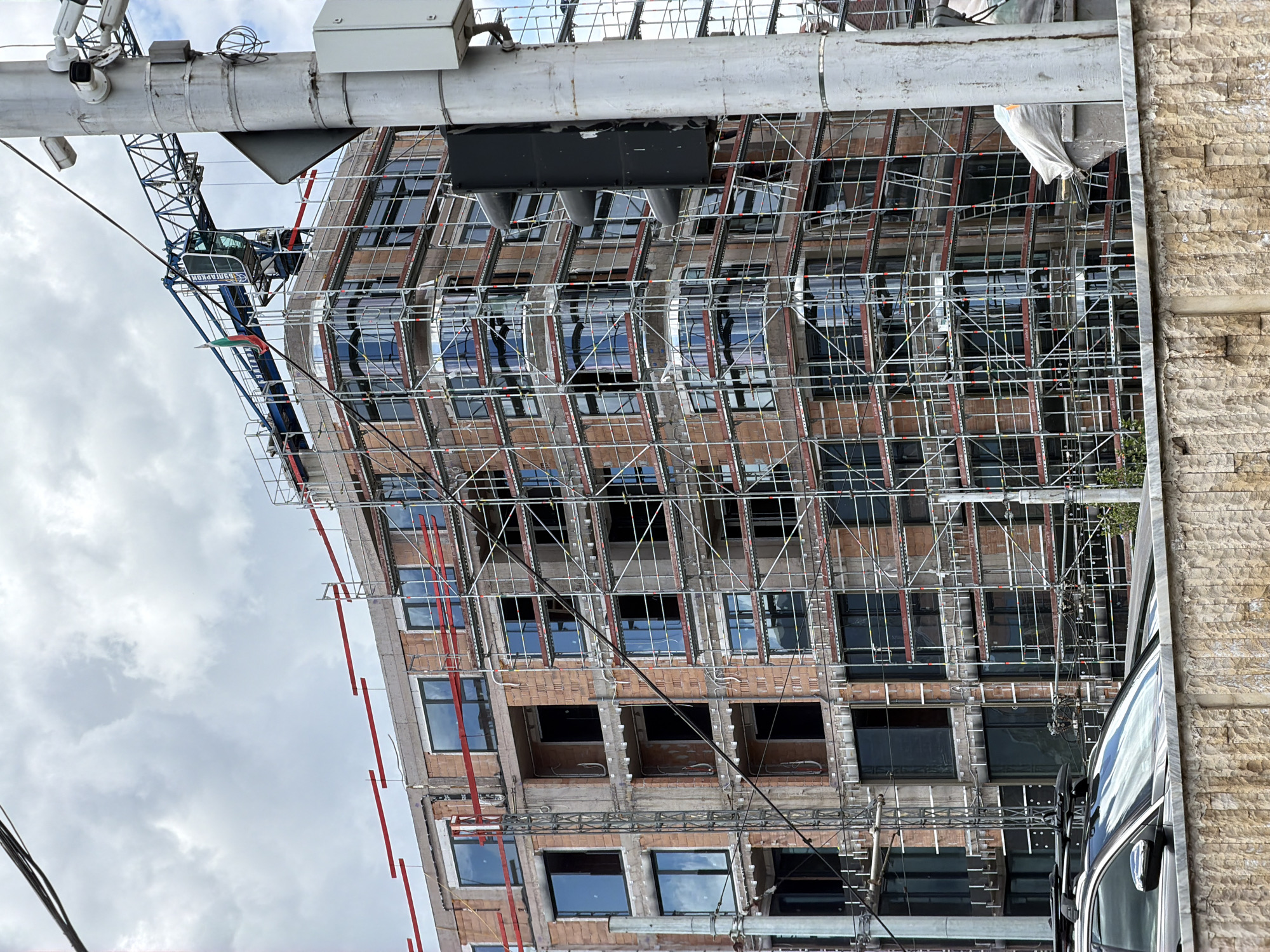 Construction Progress Documented on Multi-Story Building in Sofia