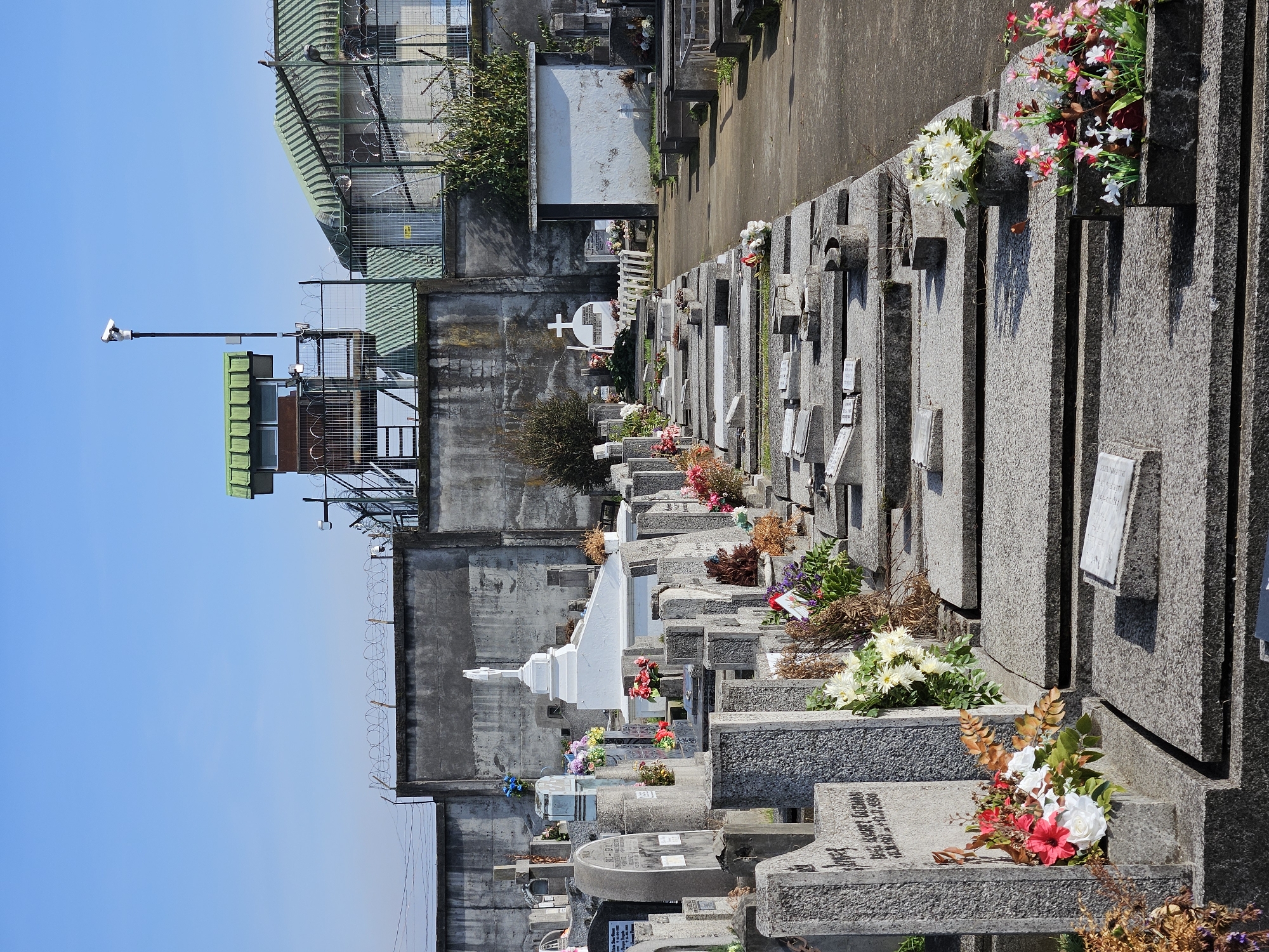 Cemetery documentation captured in Osorno, Chile shows weathered grave markers