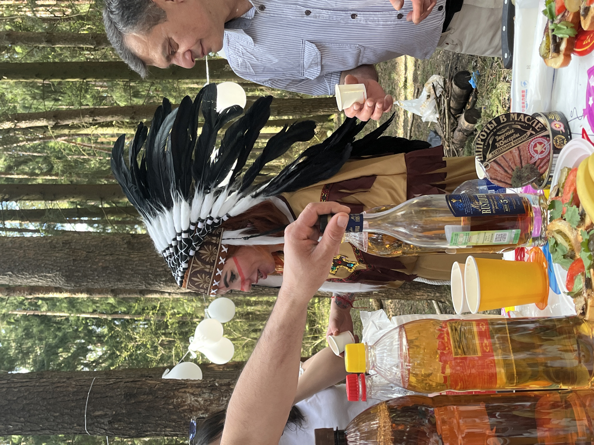 Person in Native American costume spotted at woodland gathering