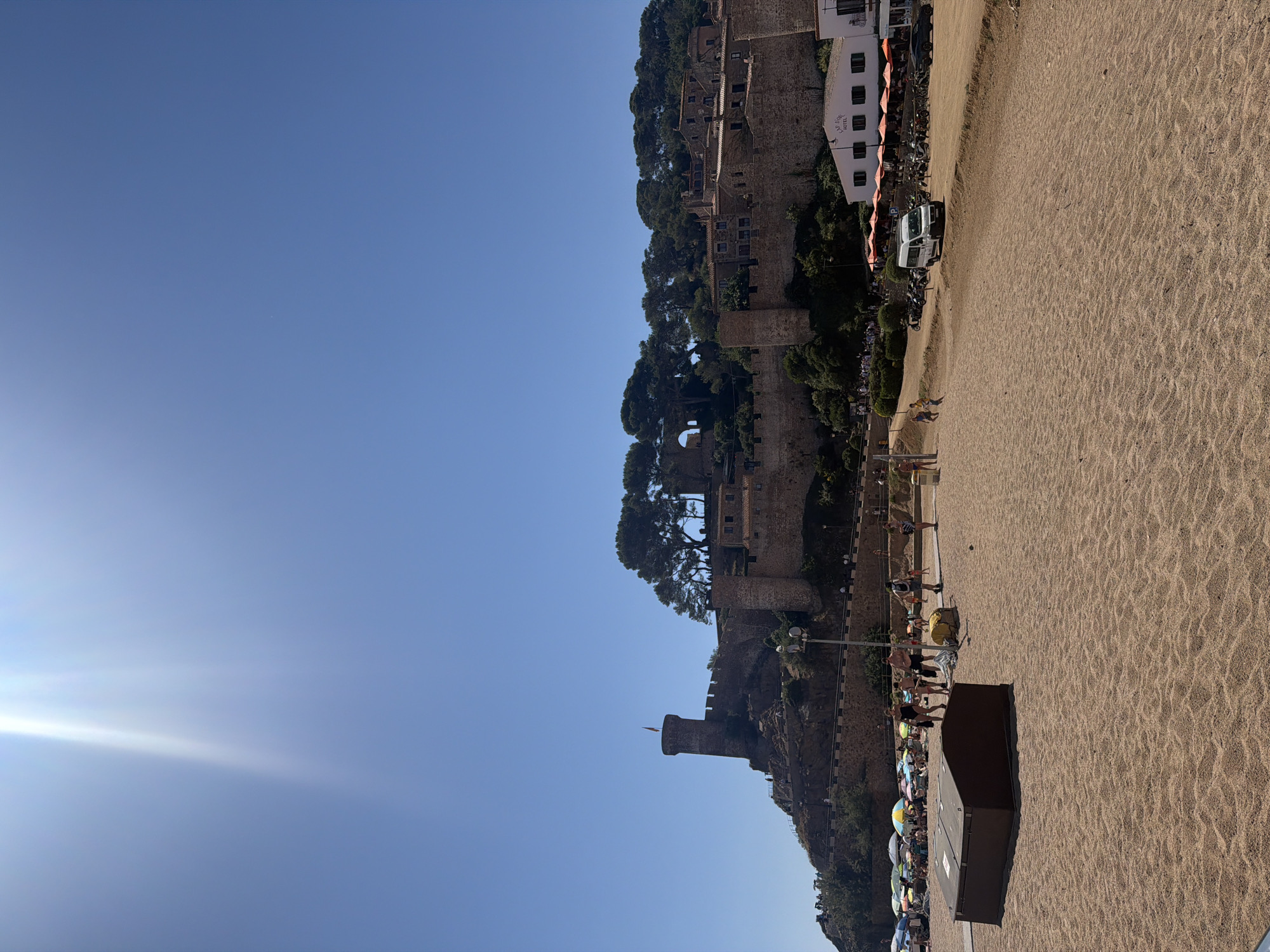 Boat trip along a Mediterranean coast with castle views