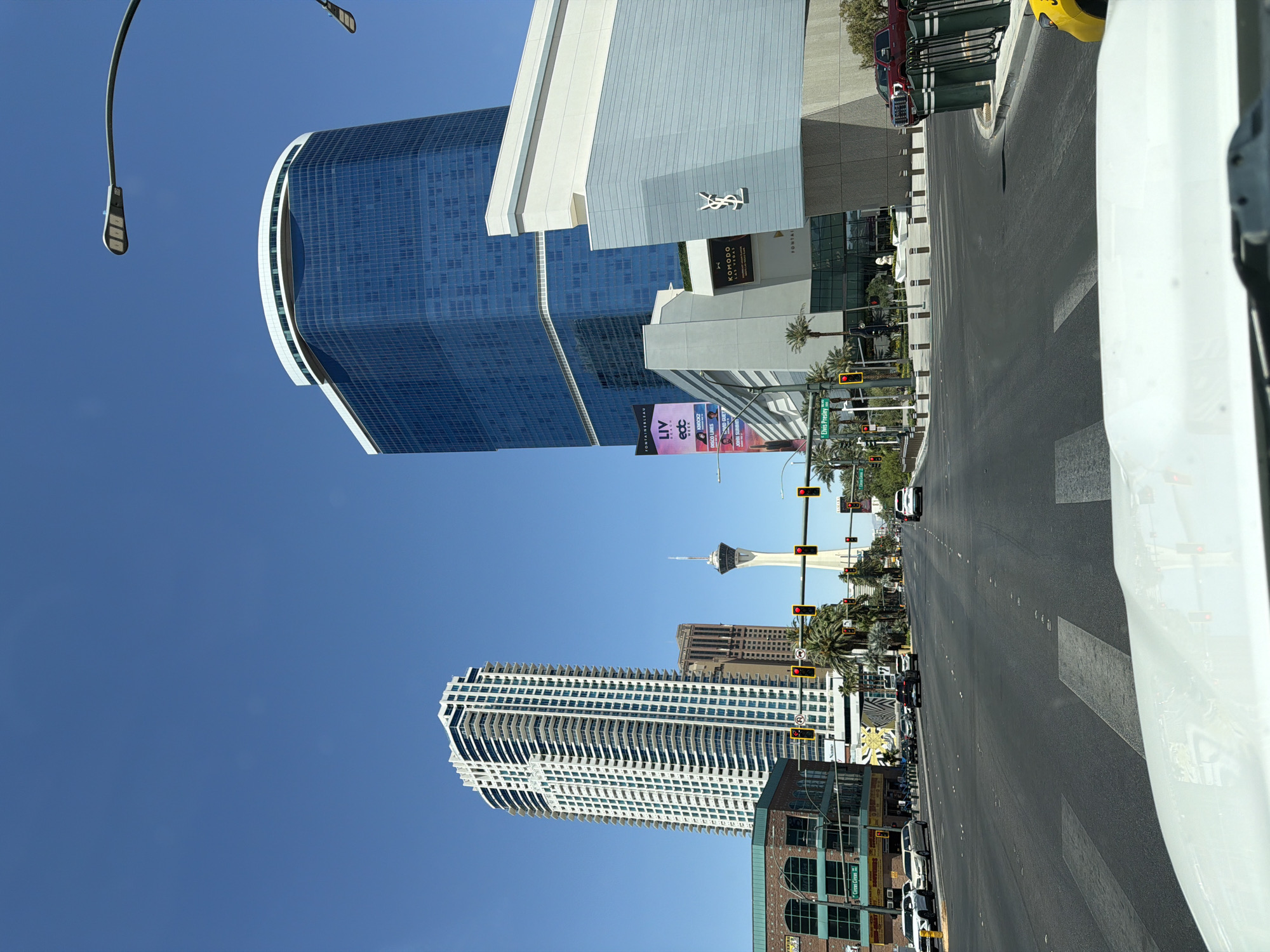 Las Vegas Strip landmarks photographed from Winchester street view