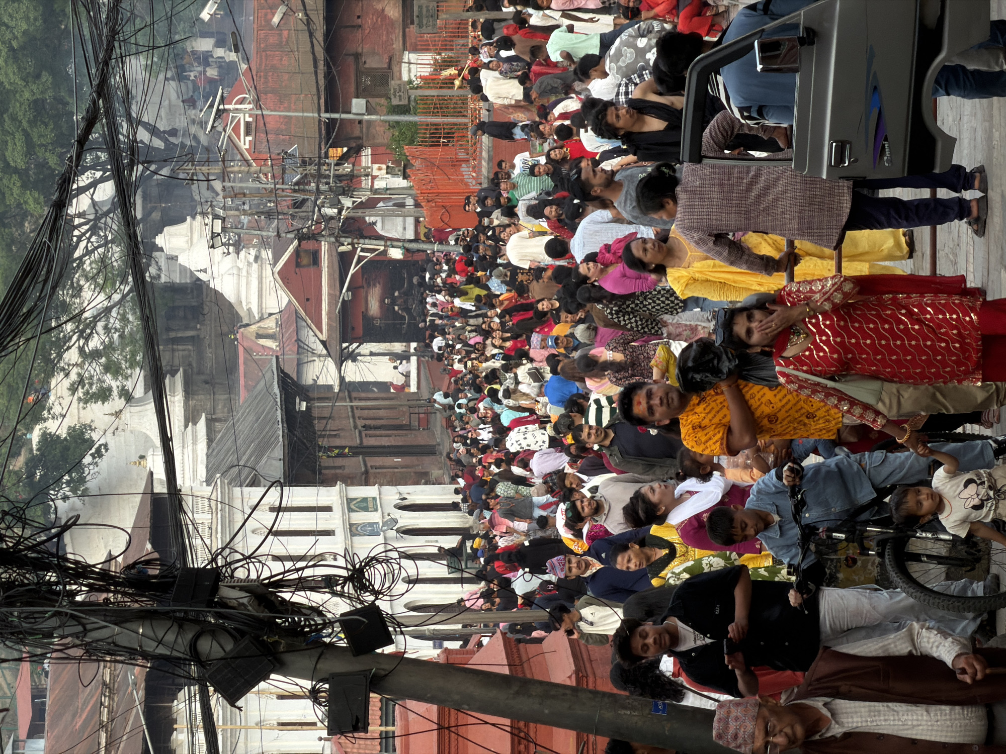 Large crowd fills street in Kathmandu Metropolitan City