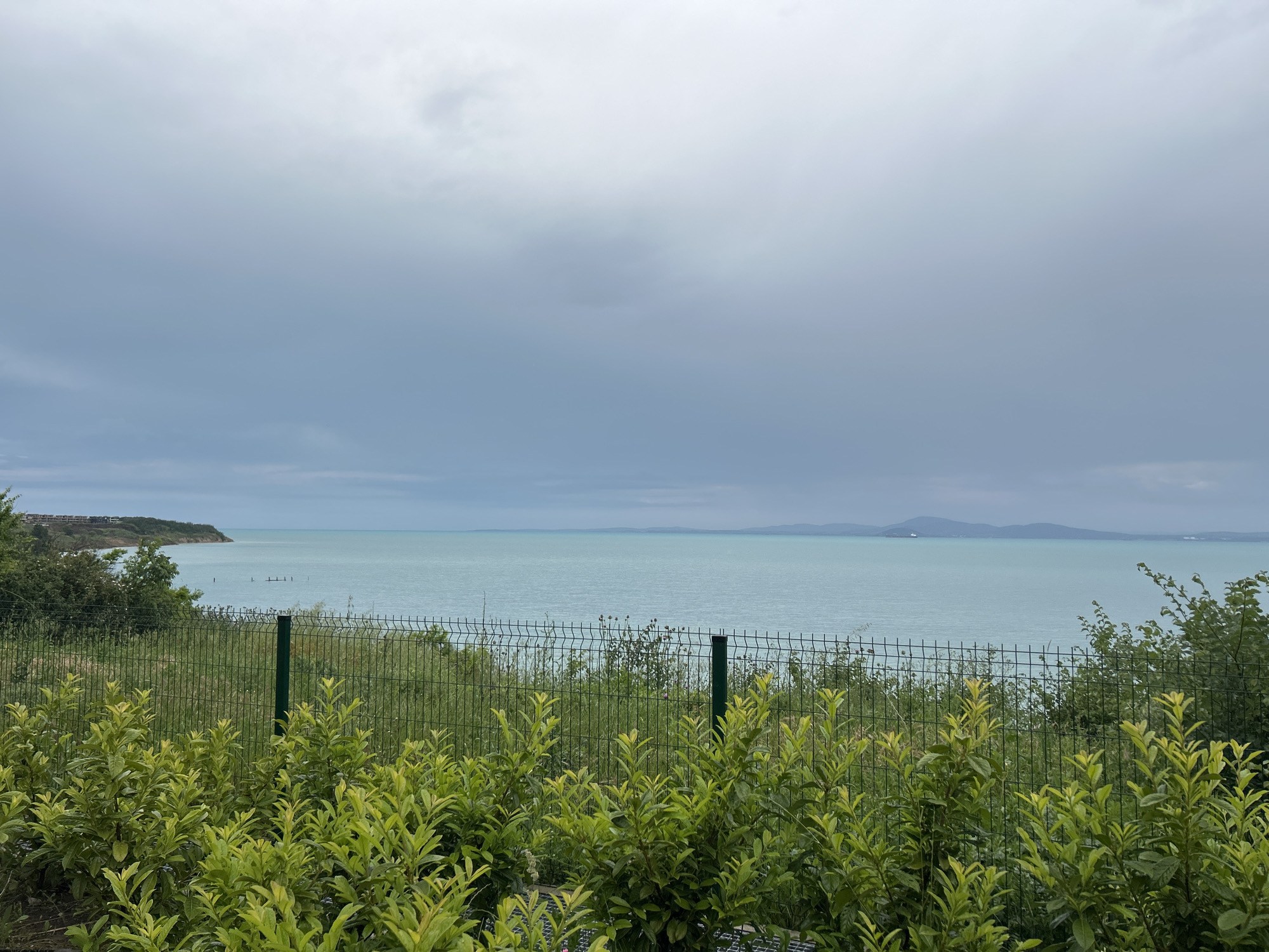 Cloudy Black Sea views captured from Burgas waterfront