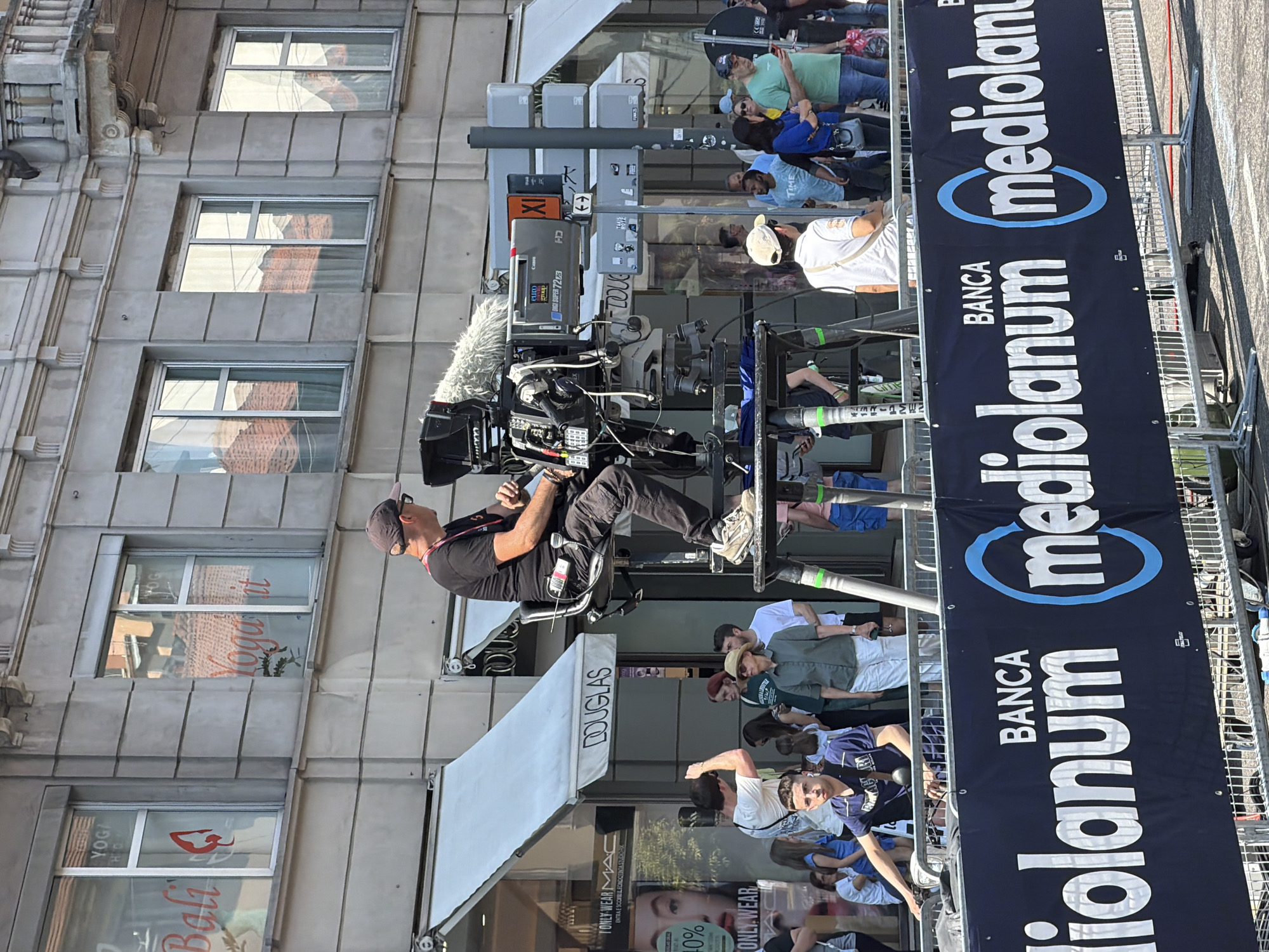 Giro d'Italia cycling event documented in Milan streets